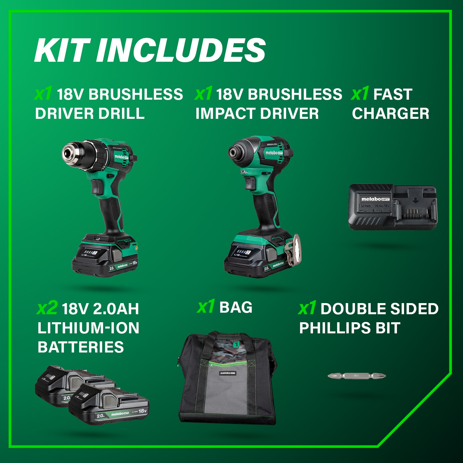 Metabo HPT KC18DEXQBM Combo-Kits - View #5