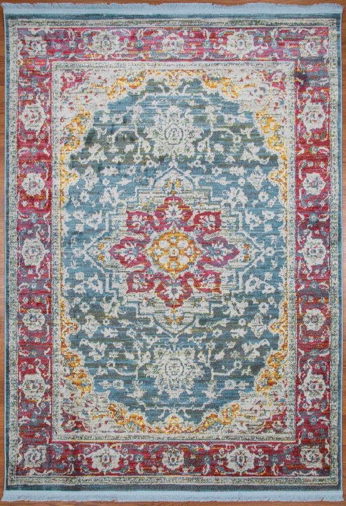 MSRUGS Geometric Vibrant Vintage Area Rug V107A Multicolour / 5' x 5