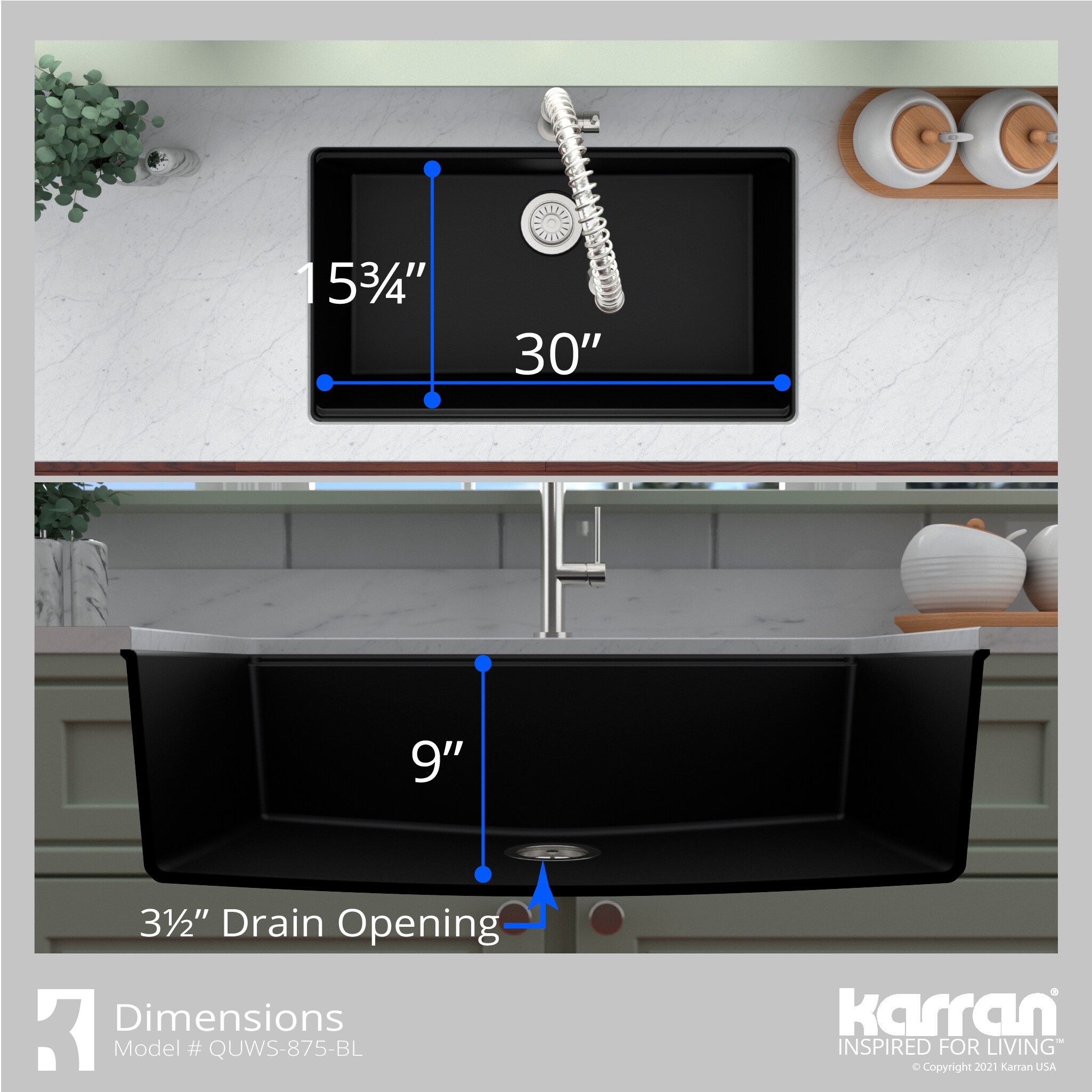 Karran QUWS-875-BL Kitchen-Sinks - View #7