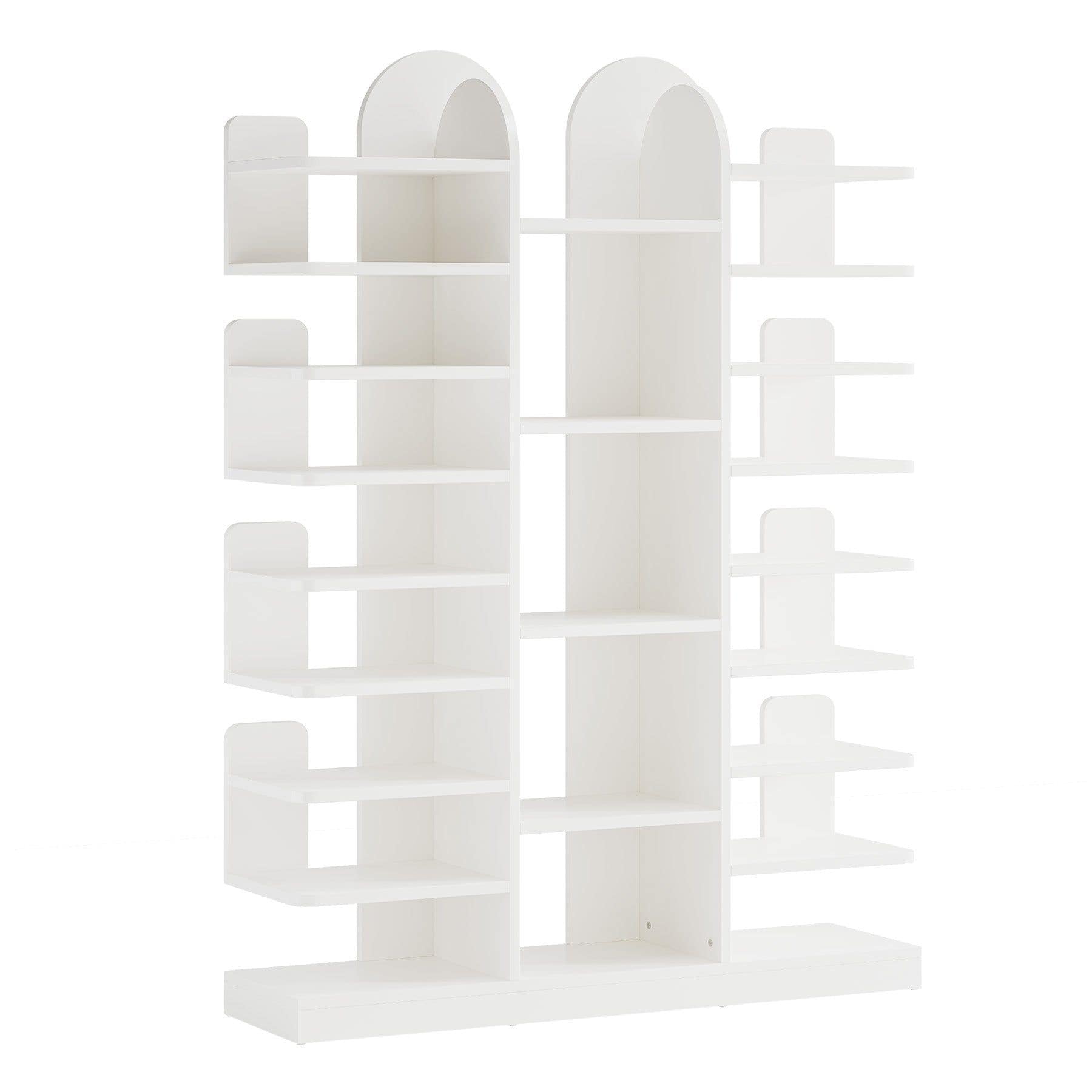 Slickblue 61.22 in H 23-Tier Approx 40-46 Pairs White Engineered Wood Open Shoe Rack Organizer for Entryway Hallway Bedroom Wide Shoe Storage Shelf Unit