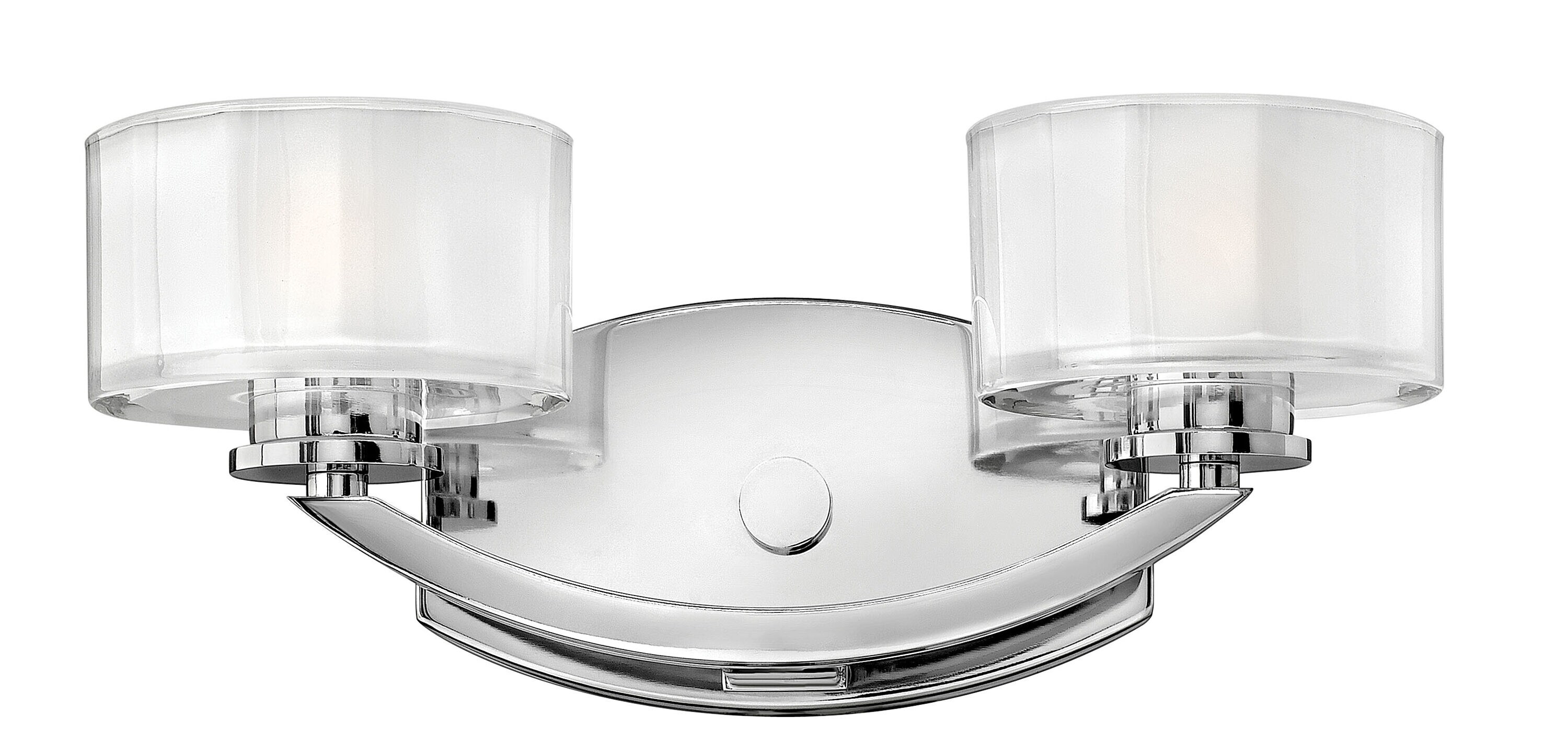 Hinkley 5592CM Meridian 14-in 2-Light Chrome LED Transitional Vanity Light