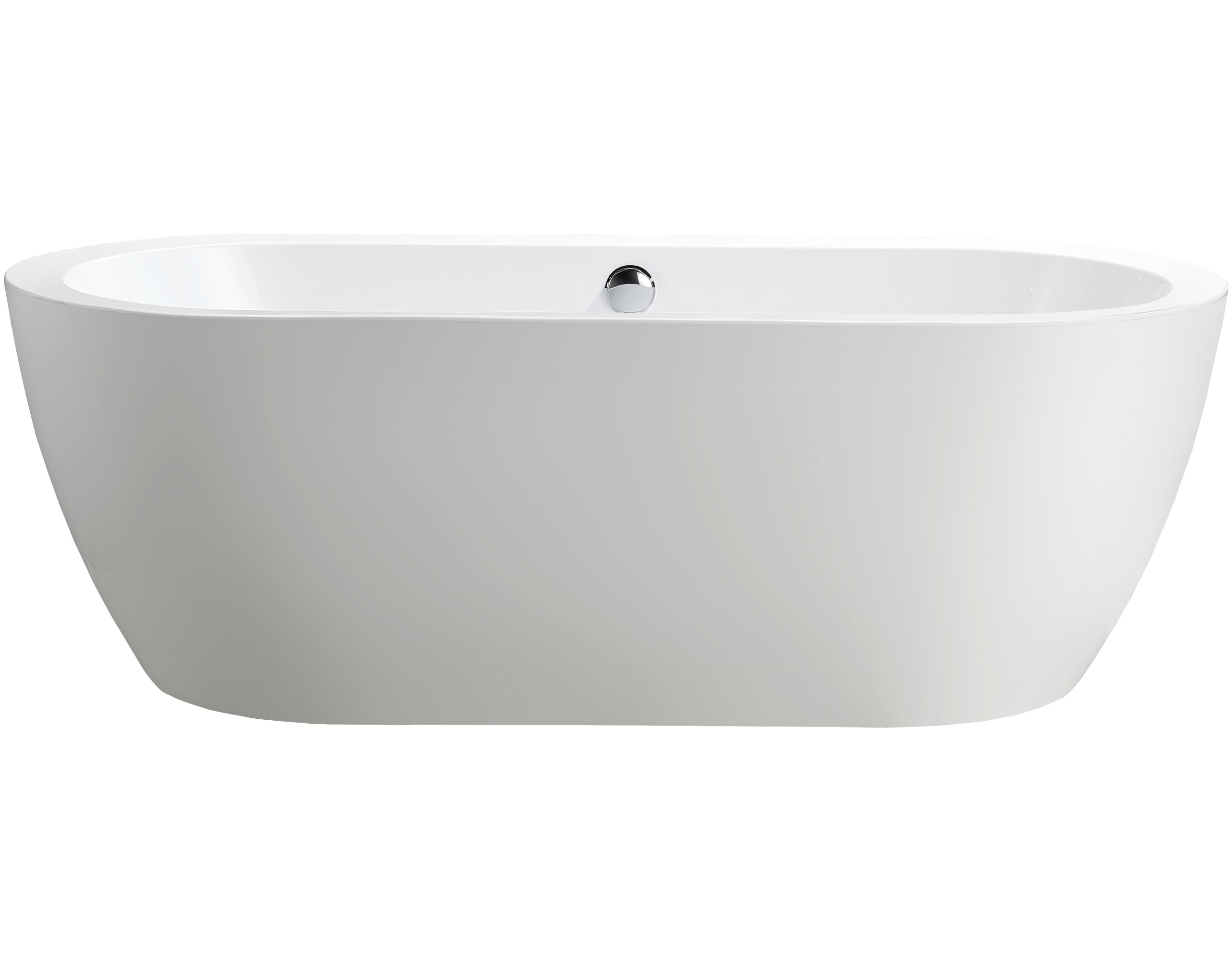 68" White Freestanding Acrylic Soaking Bathtub