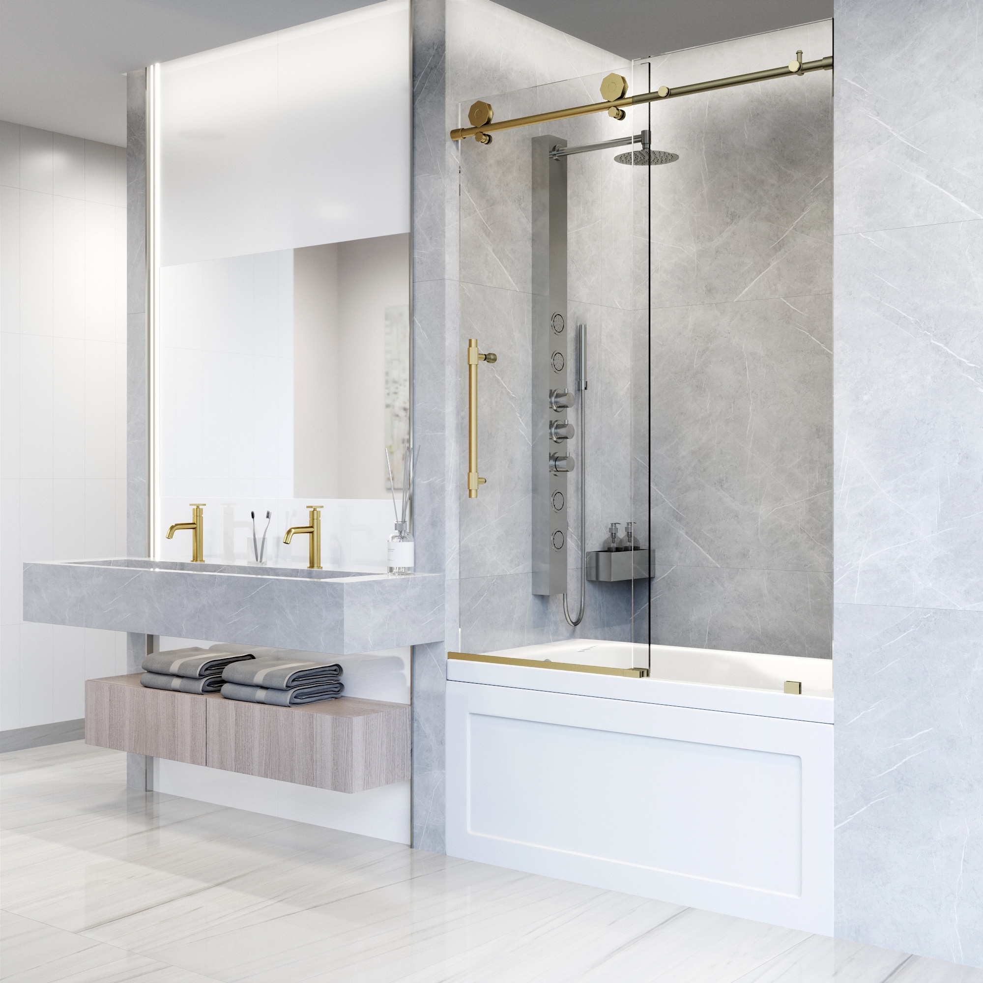 VIGO VG6022MGCL6066 Bathtub-Doors - View #4