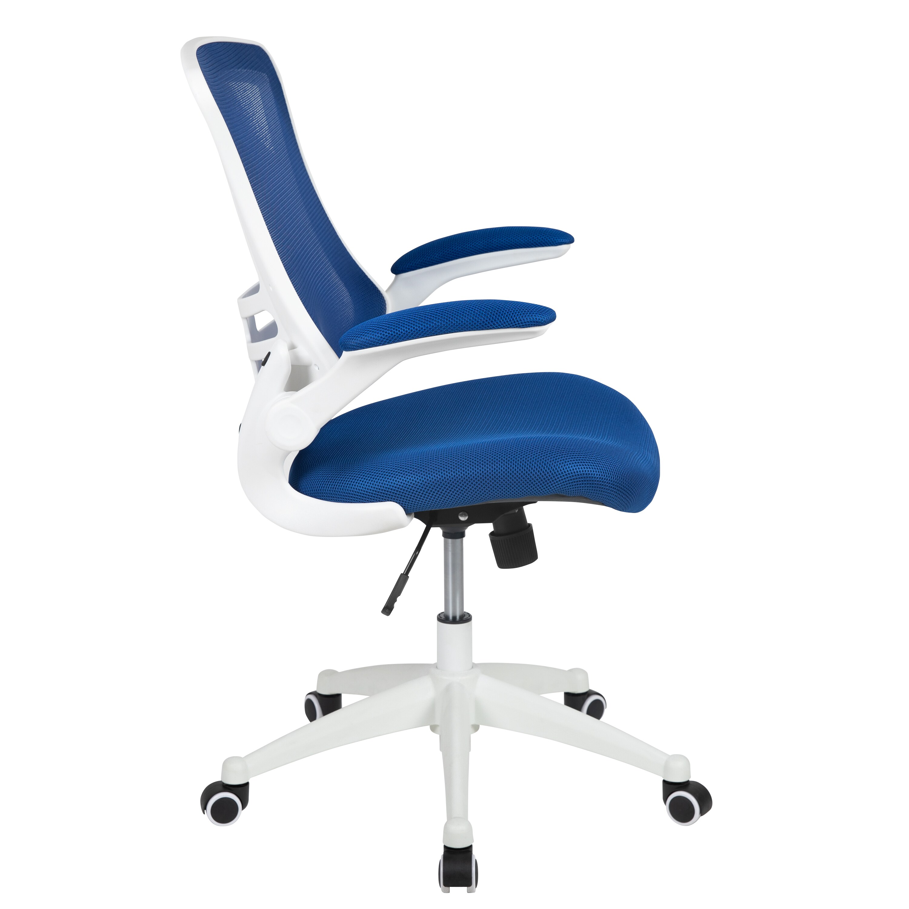 Blue white best sale office chair