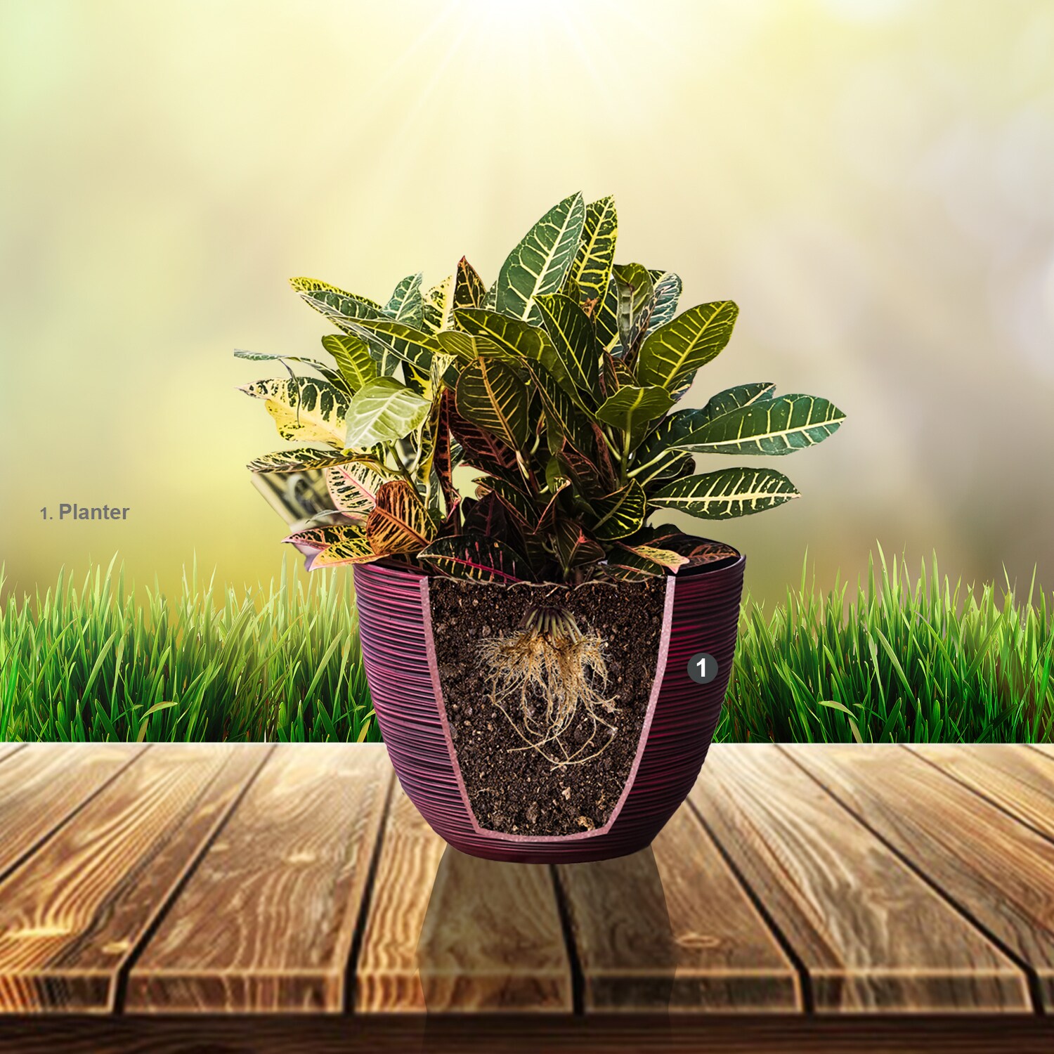 XBrand PL3417RD Planter-Window-Box - View #11