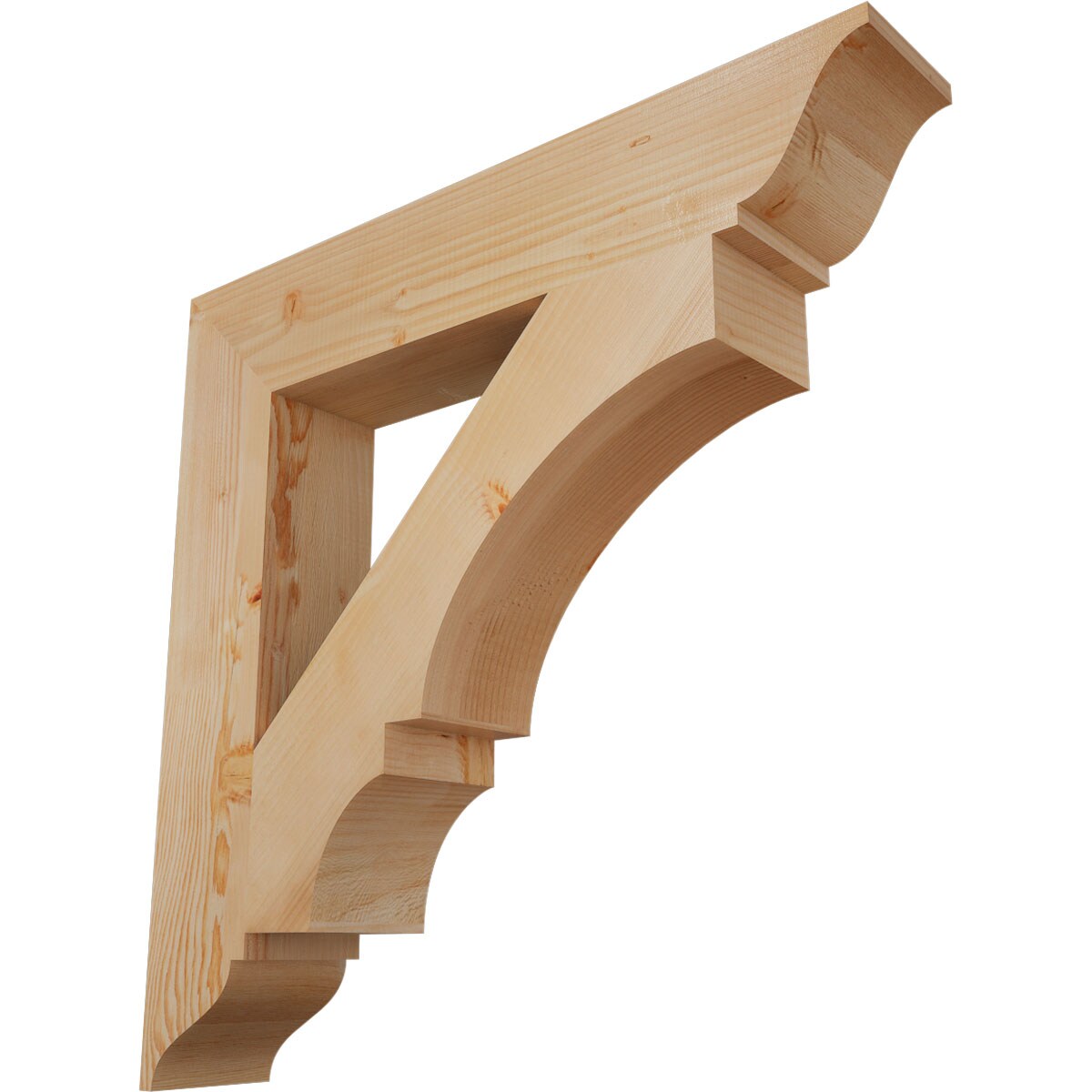 Ekena Millwork BKT06X34X34BOA01SDF Balboa traditional smooth 5-1/2-in x 34-in x 34-in Douglas fir Brown Wood Standard bracket