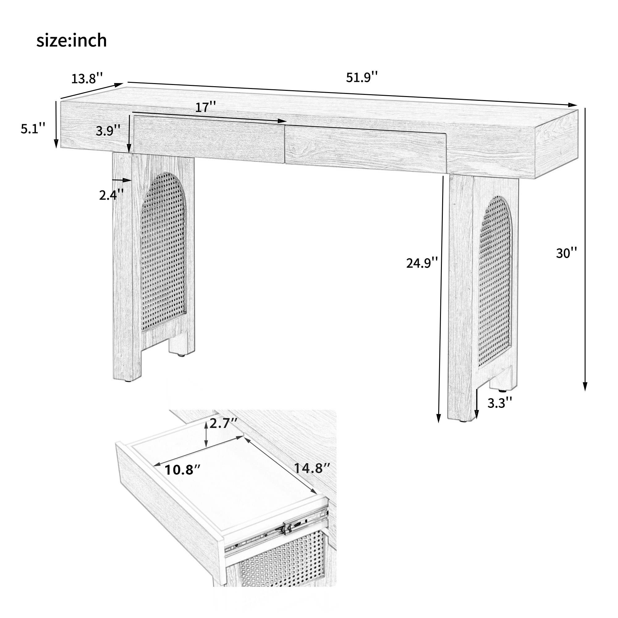 ModernLuxe N715P223098B Console-Sofa-Tables - View #3