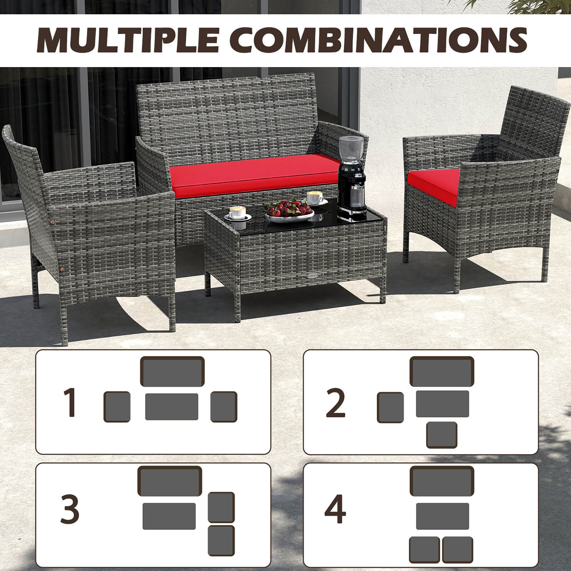 Costway HCST08486 Patio-Conversation-Sets - View #7