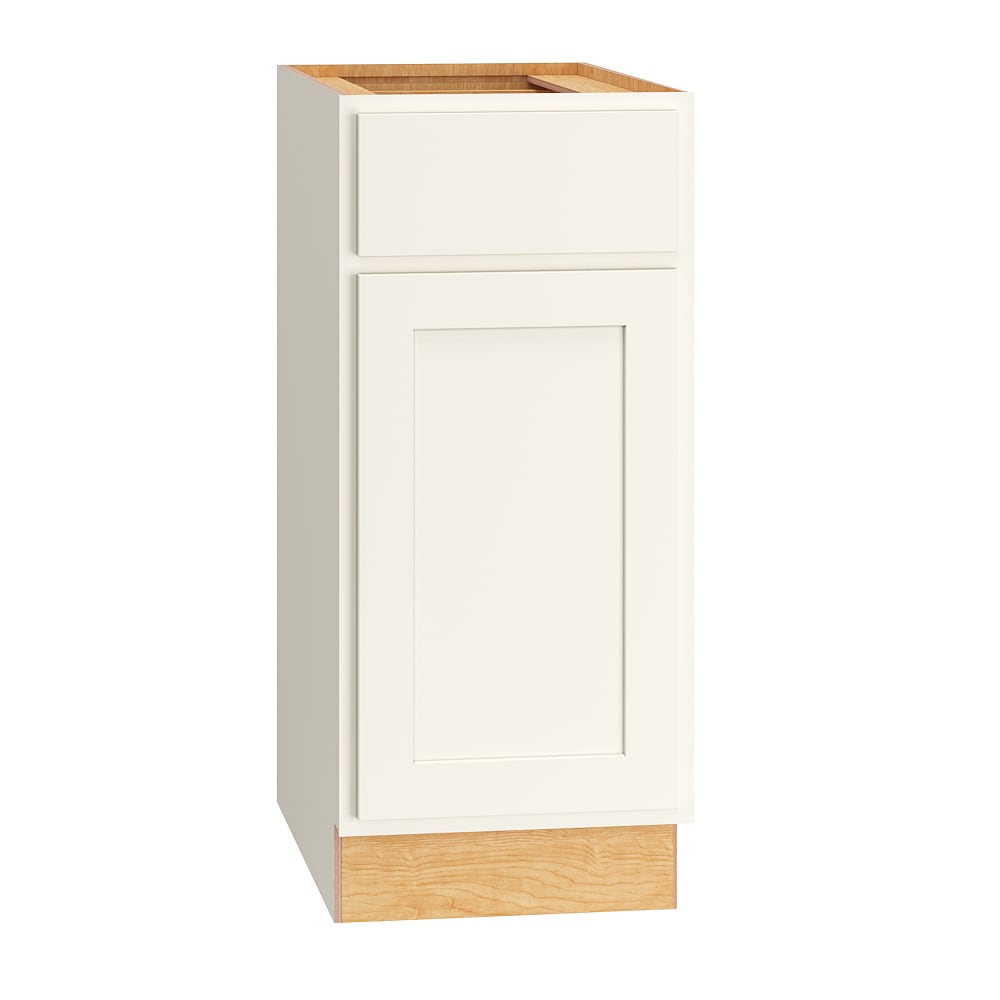 Diamond Express 321 BWB15 Jamestown 15-in W x 34.5-in H x 24-in D White Partial Overlay Pull-out trash cabinet Base Fully assembled Plywood Cabinet Recessed Panel Shaker