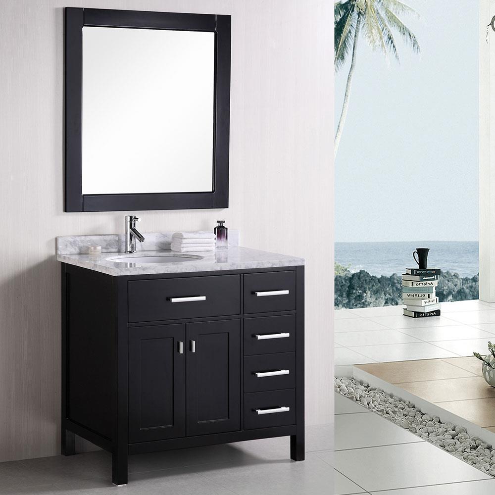 Design Element London 36-in Espresso Undermount Single Sink Bathroom ...