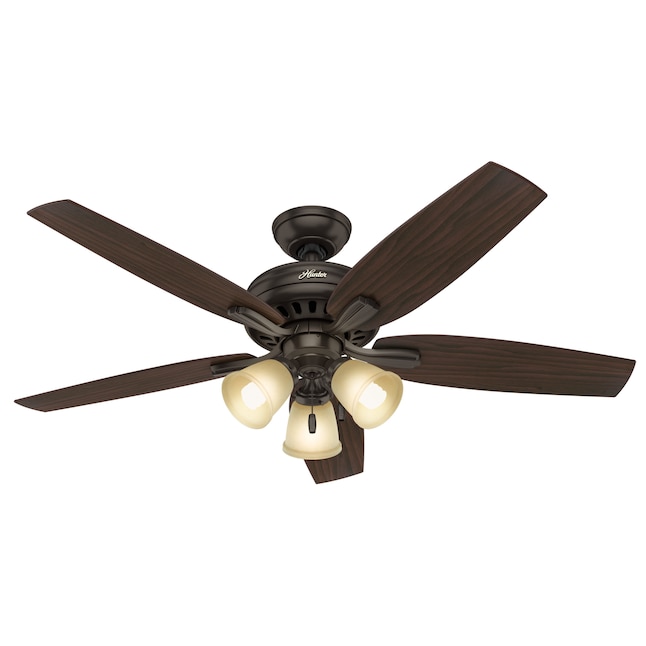 Hunter Newsome 52 In Premier Bronze Led, What S The Difference Between 3 And 5 Blade Ceiling Fans