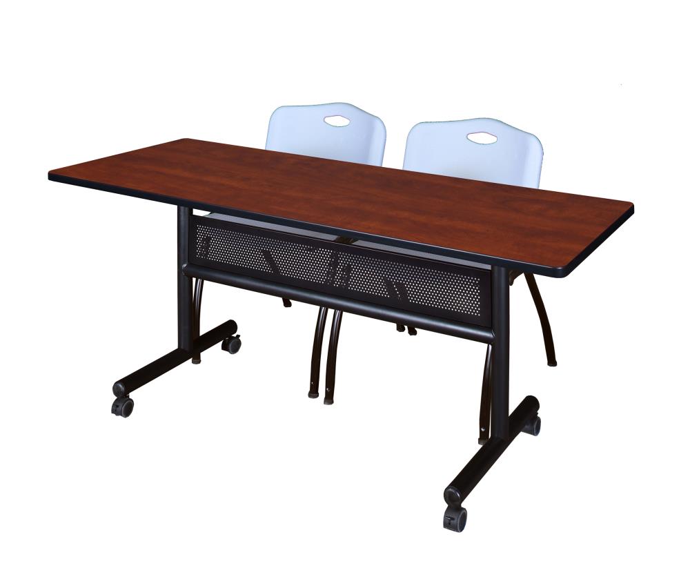 Regency MKFTM6024CH47GY Training Red 4-Person Training Table (60-in W x 29-in H)