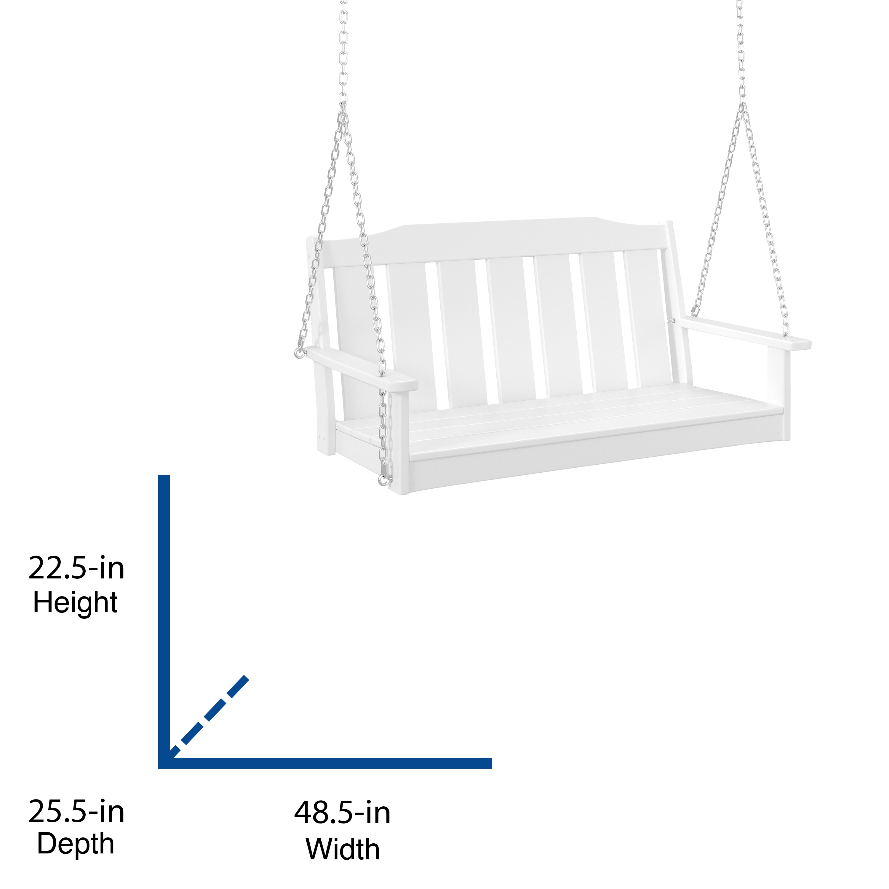 Mainstays white store porch swing