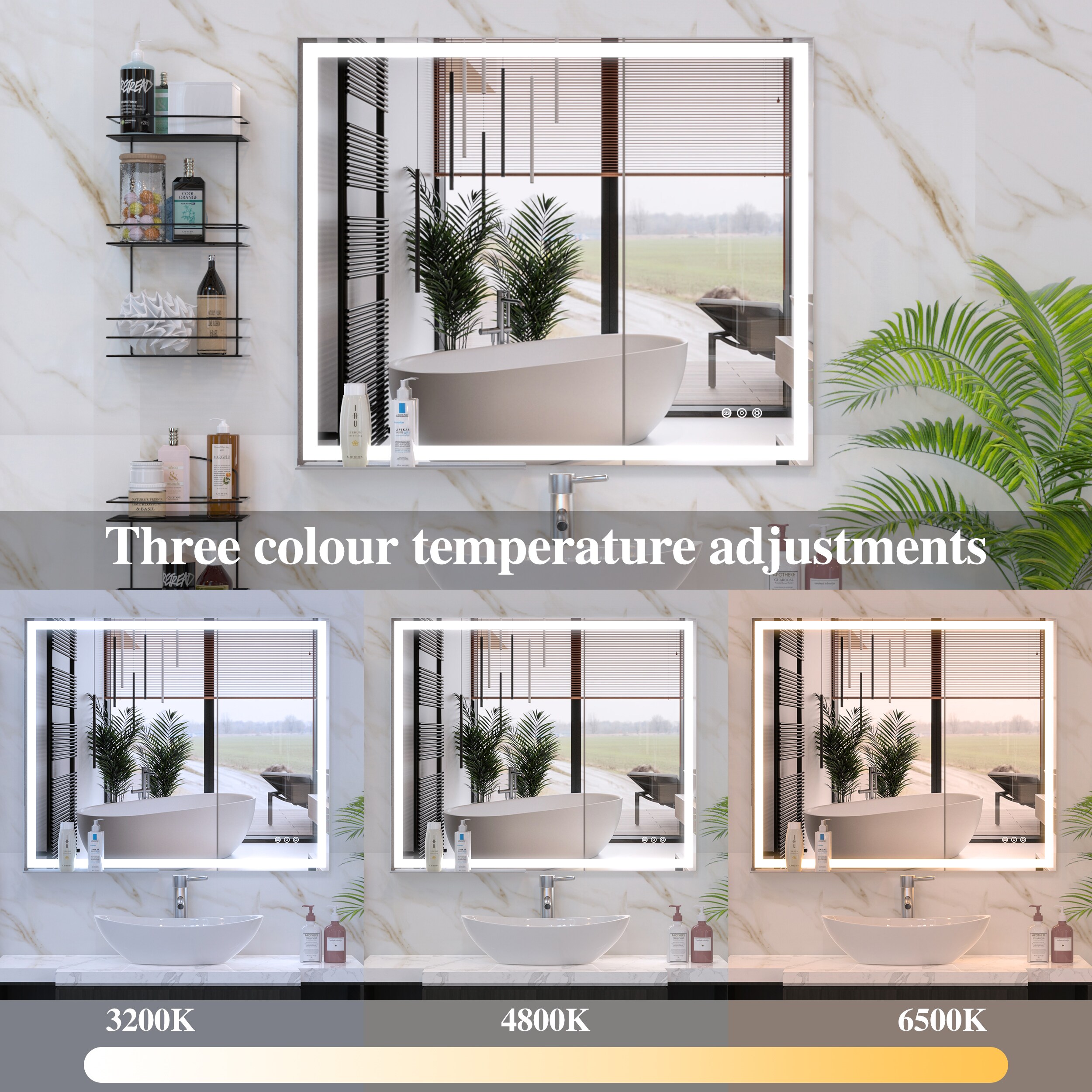 Forclover MF05-26WT2 Framed-Bath-Mirrors - View #5