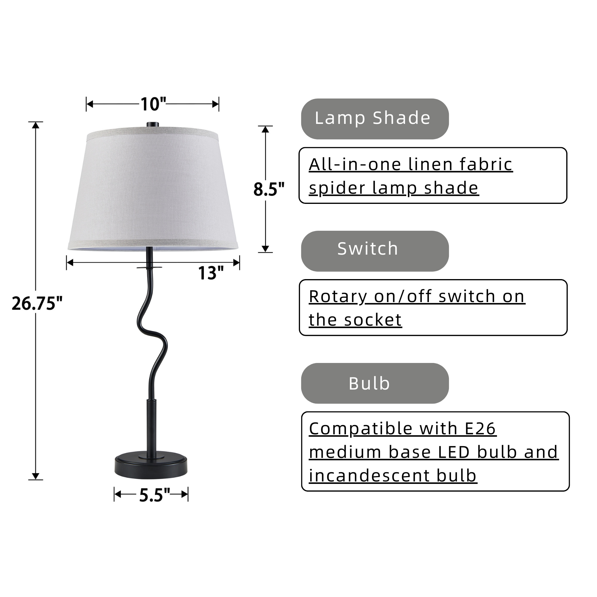 KAWOTI 21383 Table-Lamps - View #7