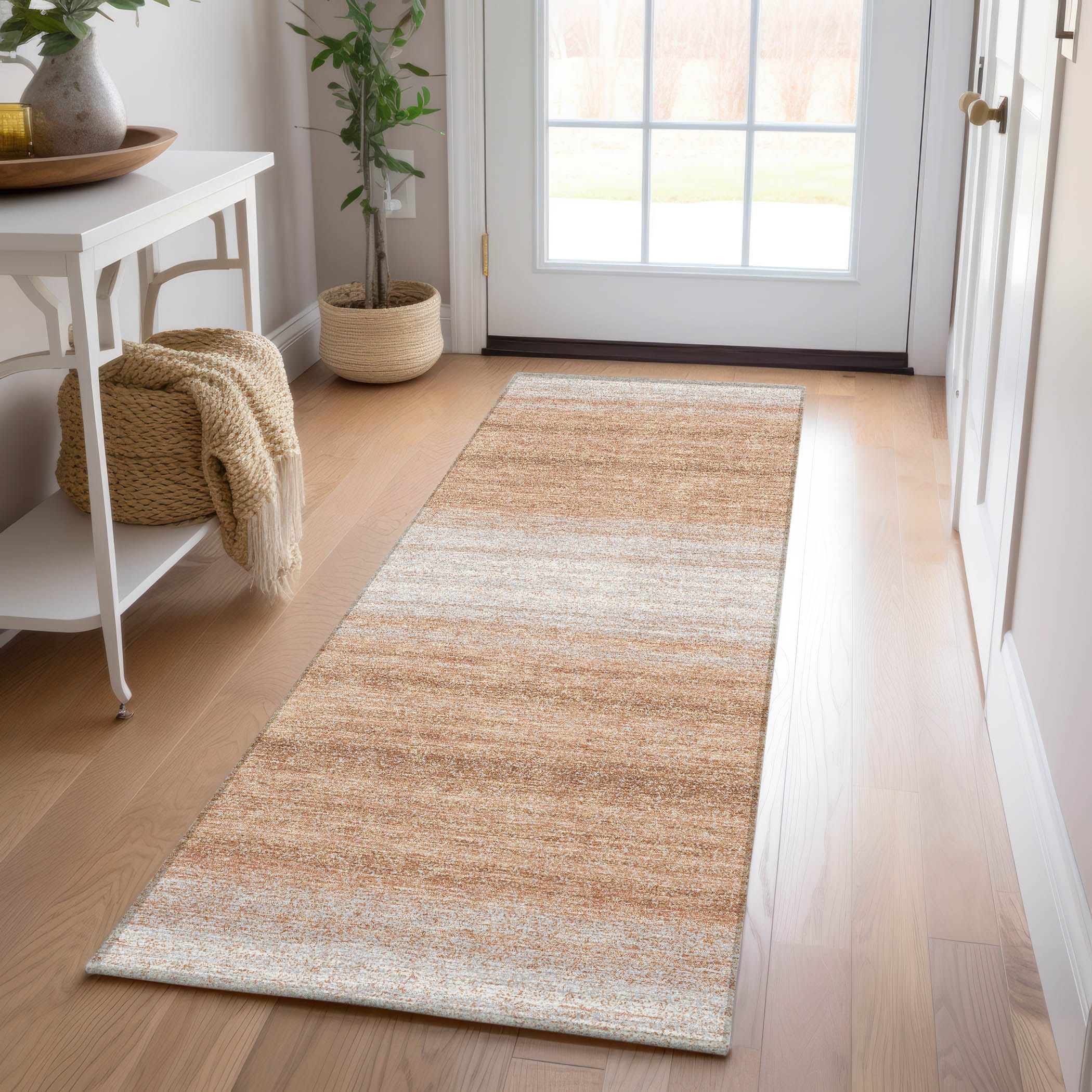 Addison Rugs ACN1033CP2X8 Chantille ACN1033CP 2 x 7 (ft) Polyester Copper Rectangular Indoor/Outdoor Geometric Machine washable Runner rug