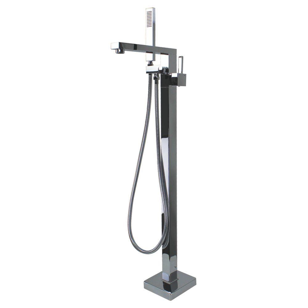 Transolid T4220-PC Ardell Polished Chrome 1-handle Freestanding Low-arc Bathtub Faucet with Hand Shower ( Valve Included )