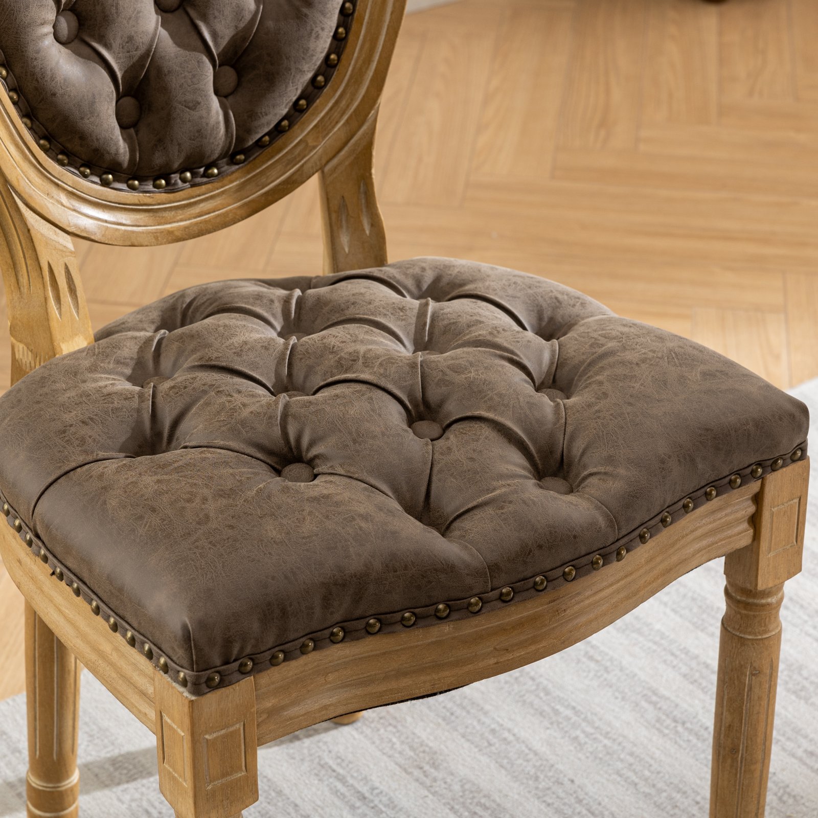 Hrinhom HC-W7004-BROWN Dining-Chairs - View #6