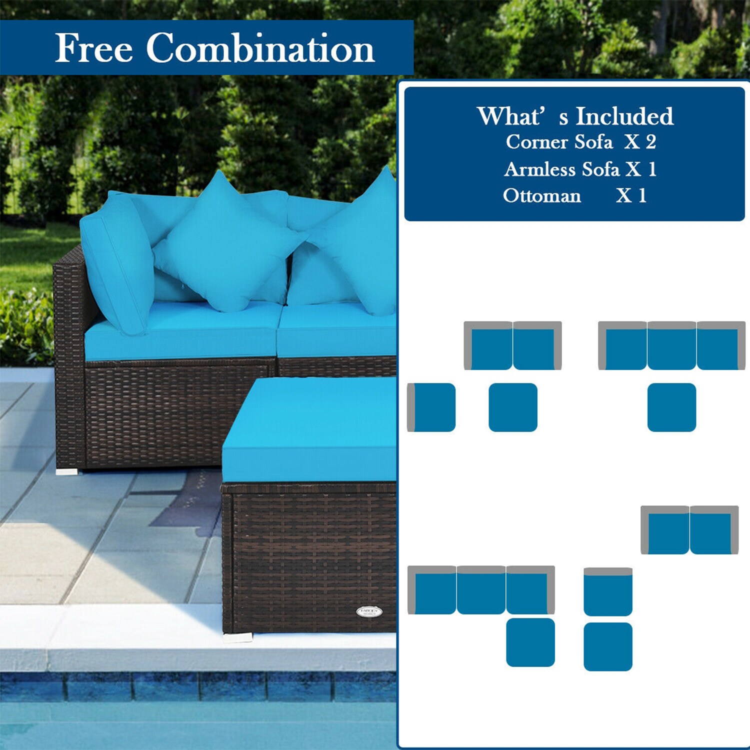 Forclover CTR-121906 Patio-Conversation-Sets - View #7