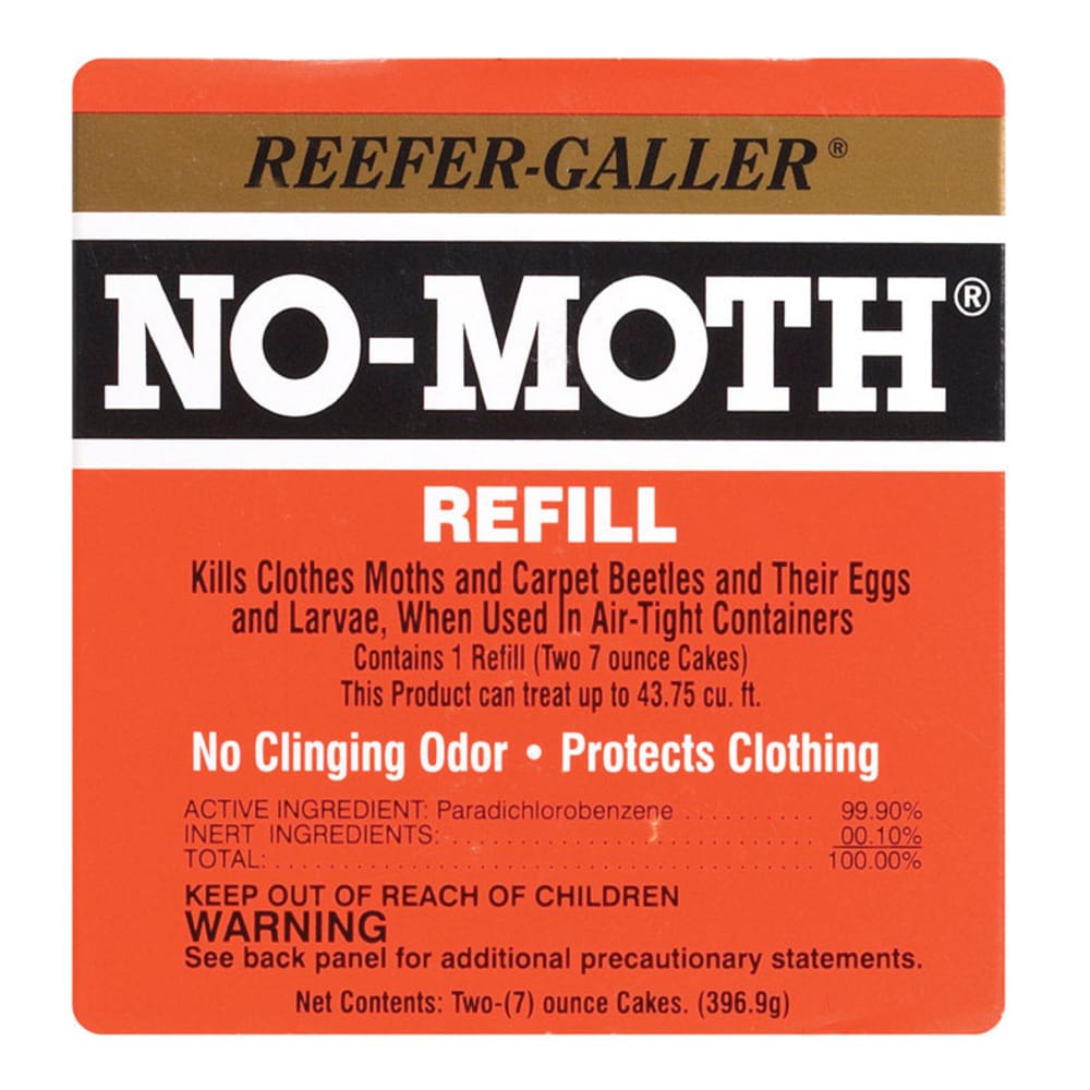 Enoz Reefer-Galler NO-MOTH Closet Hanger REFILL Contains Two 7 oz Cakes