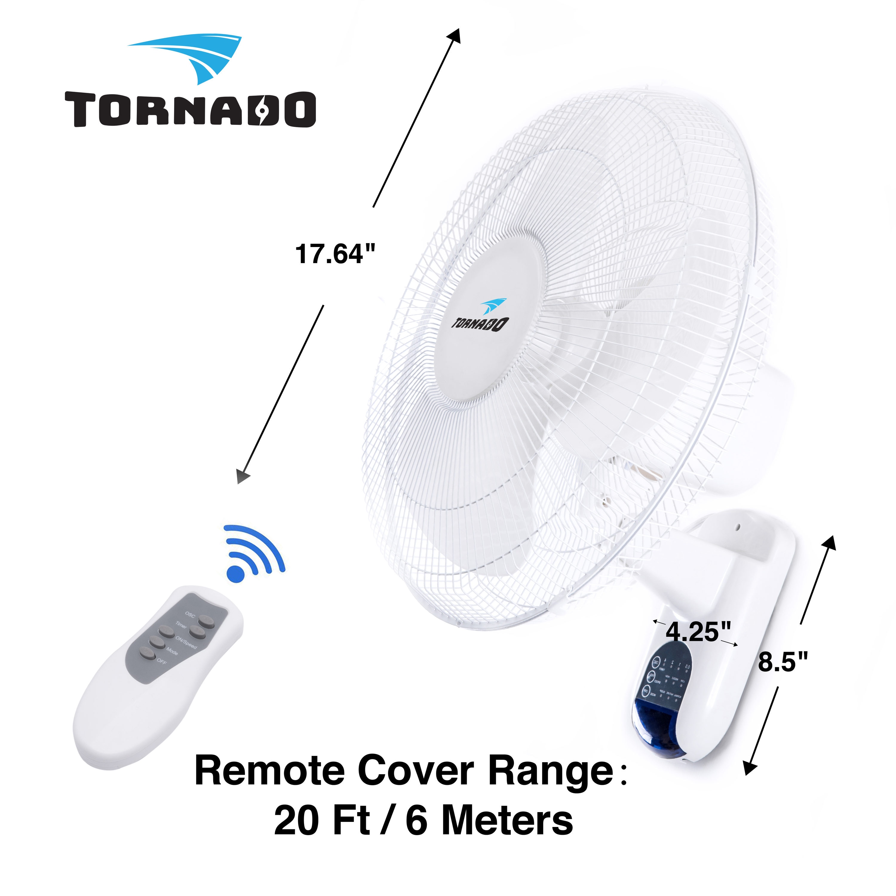 Tornado Fans HI-FAN-W16DIGIT-2P Wall-Mounted-Fans - View #6