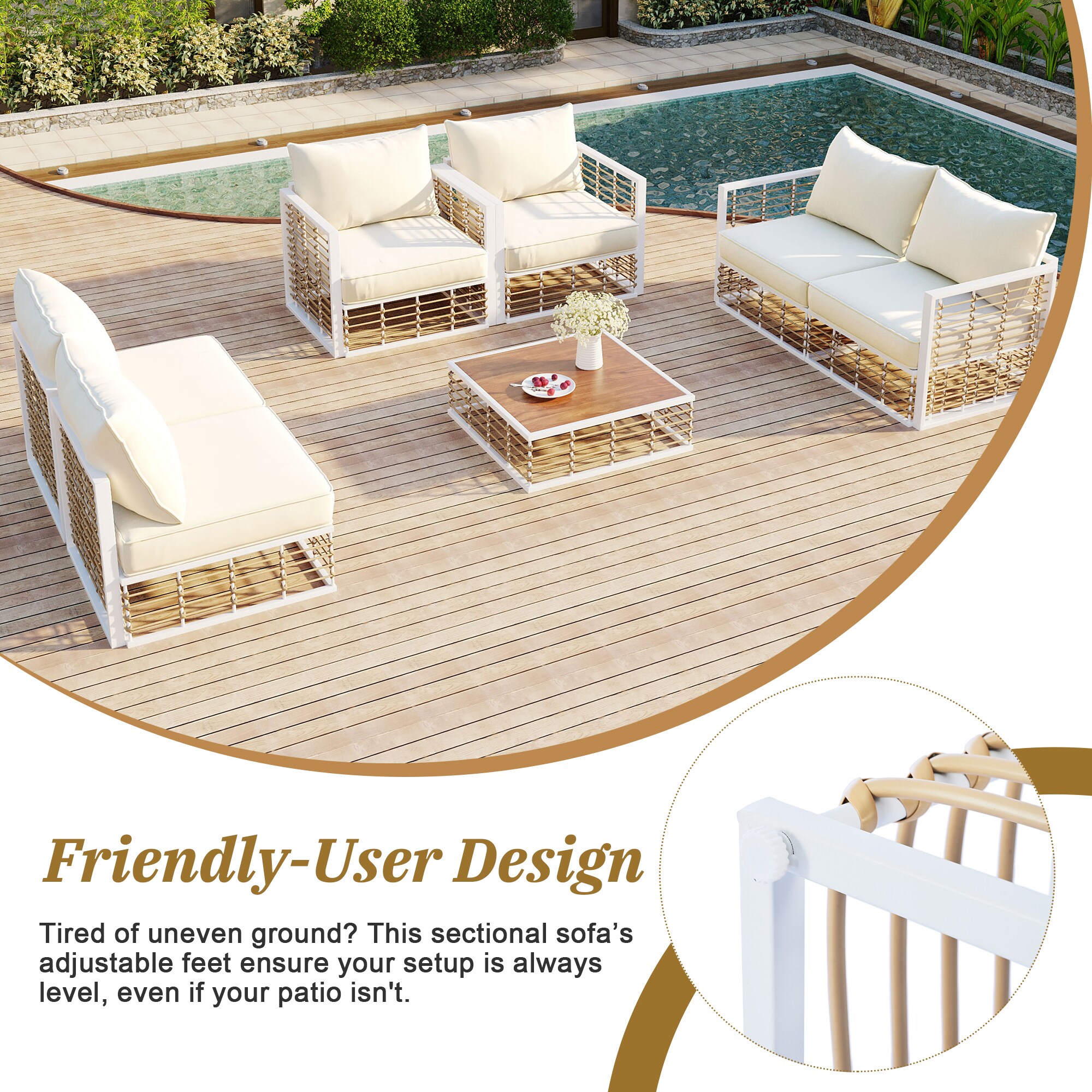 CASAINC CEW-HZ011-GR Patio-Conversation-Sets - View #5