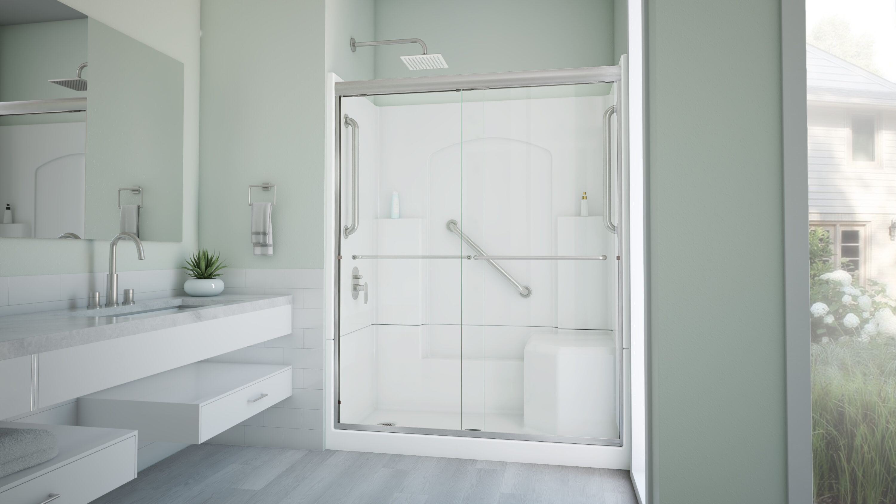 Laurel Mountain L3260SH1S4PRWB1 Alcove-Shower-Kit - View #9