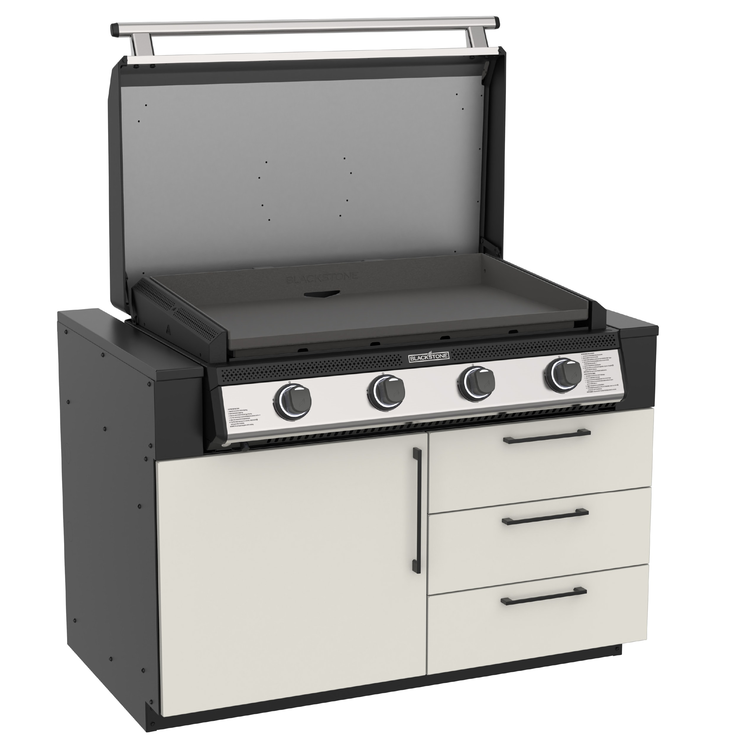 Blackstone KT23001 50" Cabinet Base Module with 36" Drop-in Griddle 2 -Piece 50-in W x 35.125-in D x 40.25-in H Modular Outdoor Kitchen Grill cabinet 4 Burners