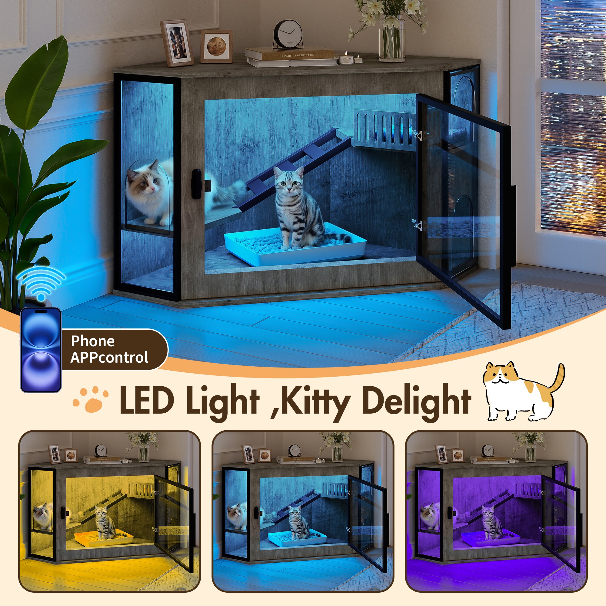 ModernLuxe L3P-N704P402446E Cat-Litter-Box - View #3