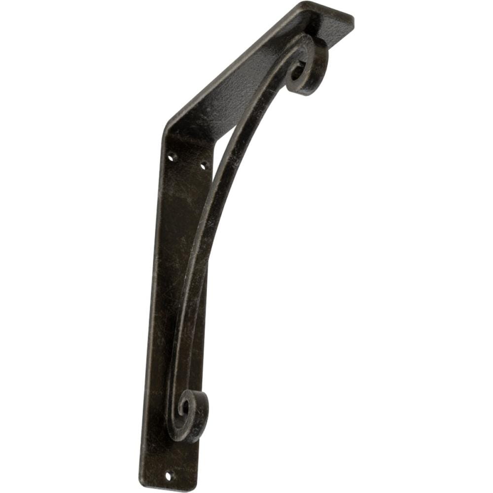 Ekena Millwork BKTM01X05X08SLEAWS Legacy 5.5-in x 1.5-in x 8-in Gray Wrought iron Mounting bracket