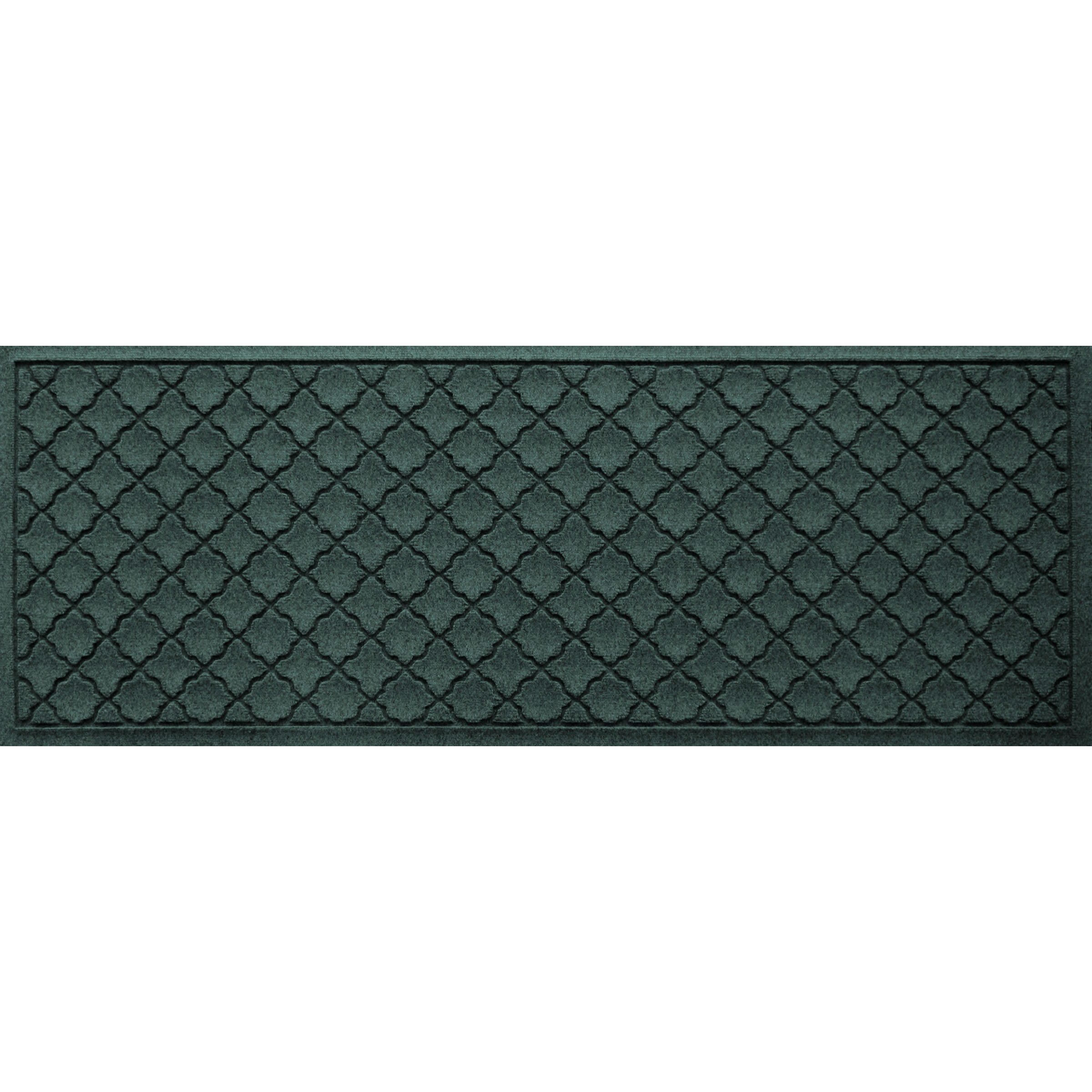 Eco-Friendly Geometric Waterhog Doormat in Dark Tones, 22" x 60"