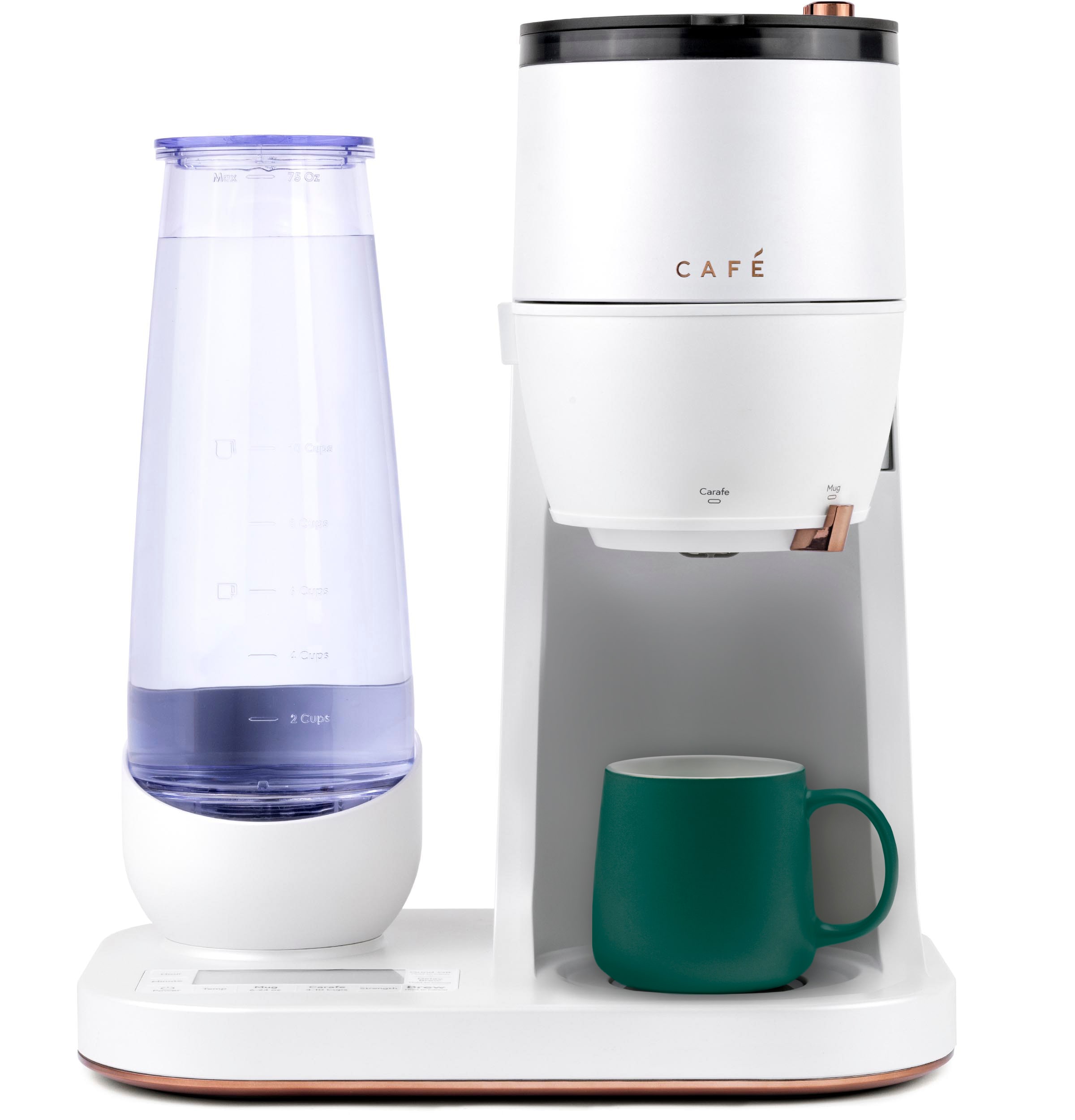 Set of 4 Clear Glass Café Mug Set 16 oz Coffee Cups with Handle