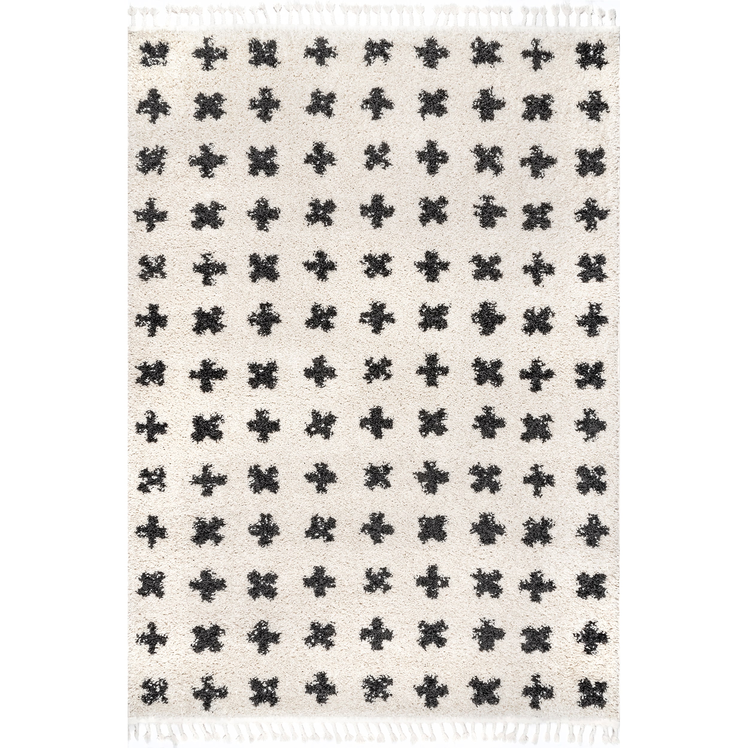 nuLOOM Diana 6 x 9 Off White Indoor Geometric Area Rug in the Rugs