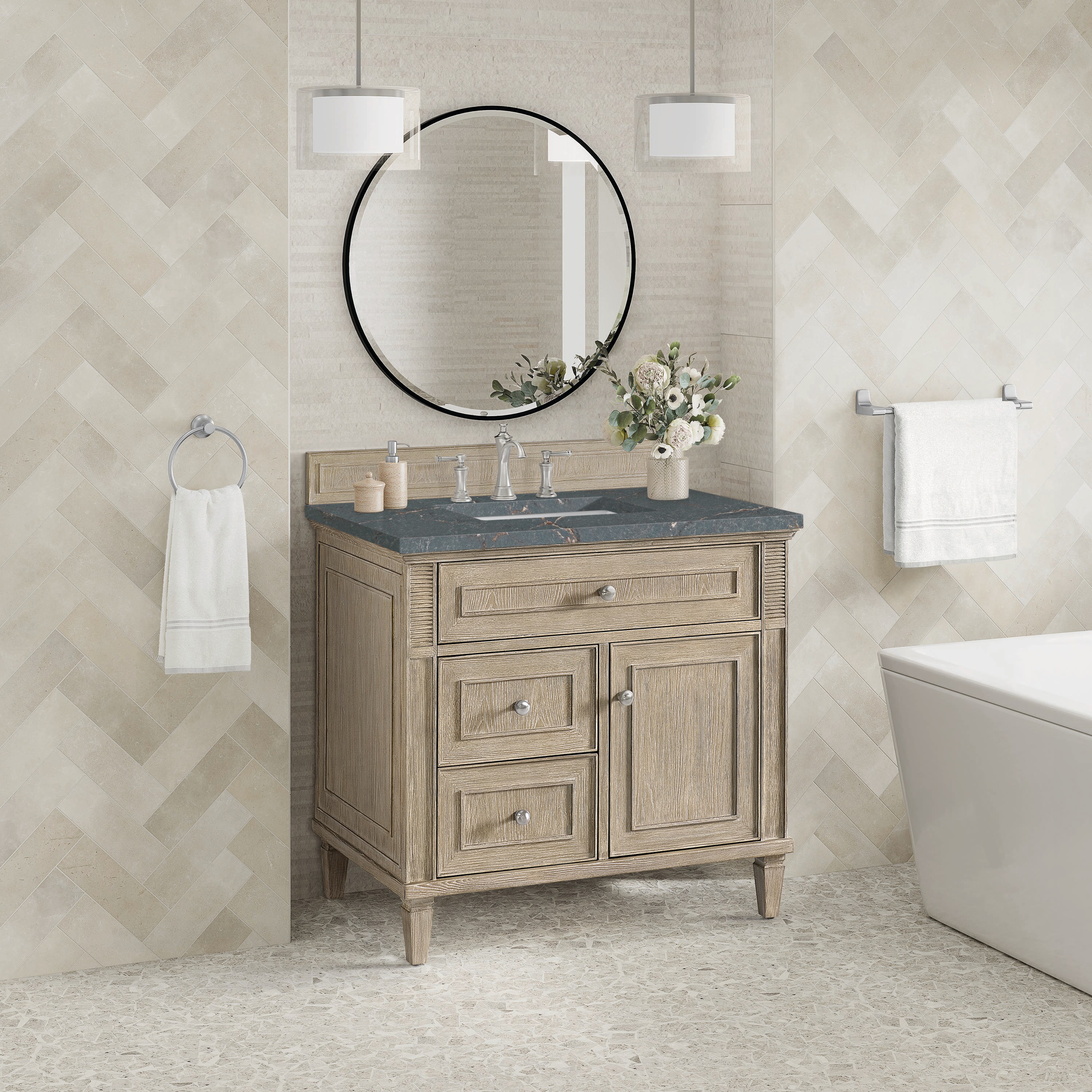 James Martin Vanities 424-V36-WWO-3PBL Bath-Vanity-Combo - View #3