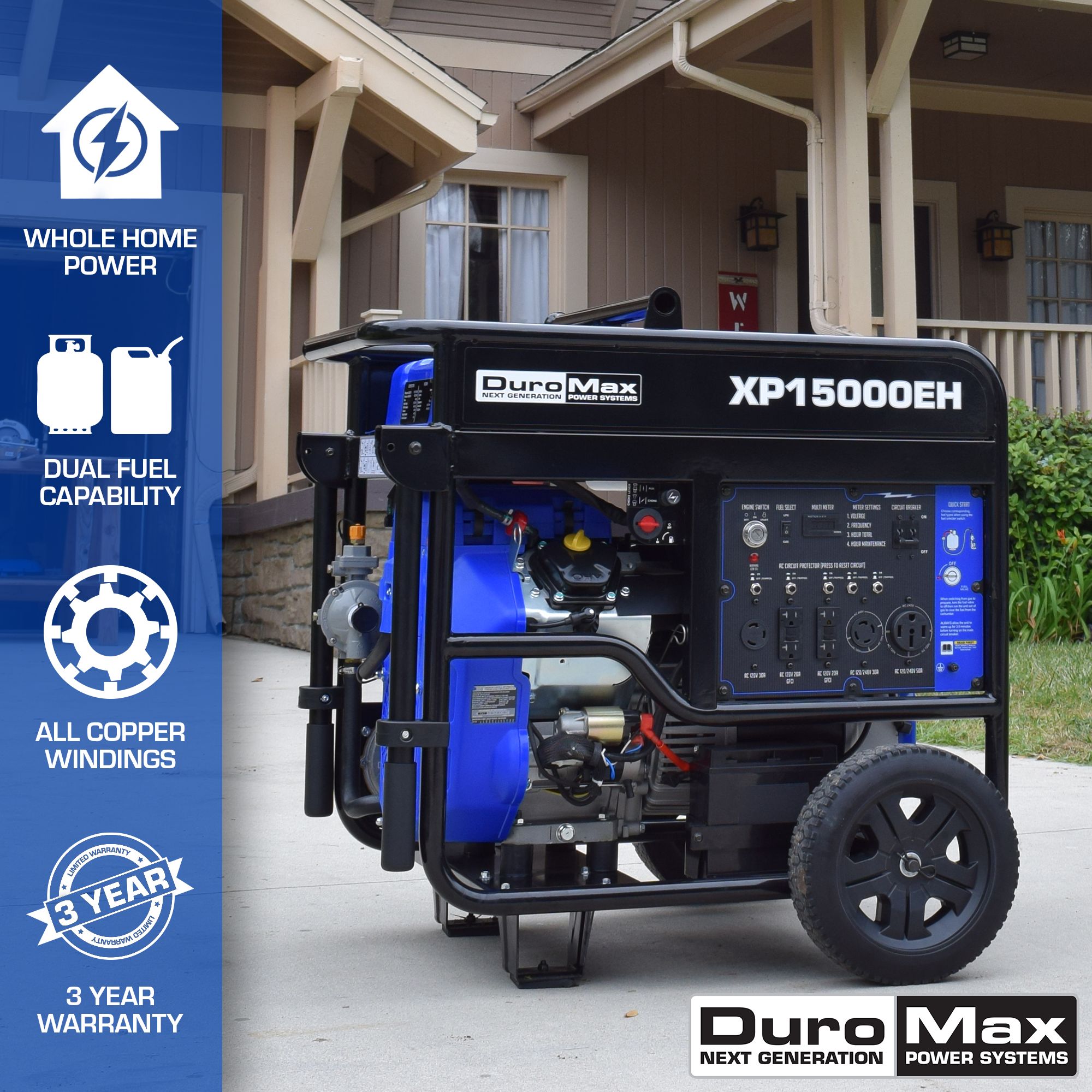 DuroMax XP15000EH Portable-Generators - View #3