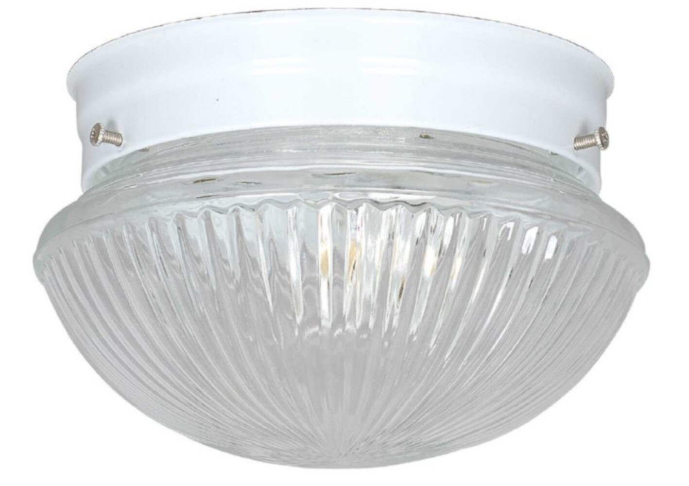 Sunset Lighting 432338 1-Light White LED Flush Mount Light