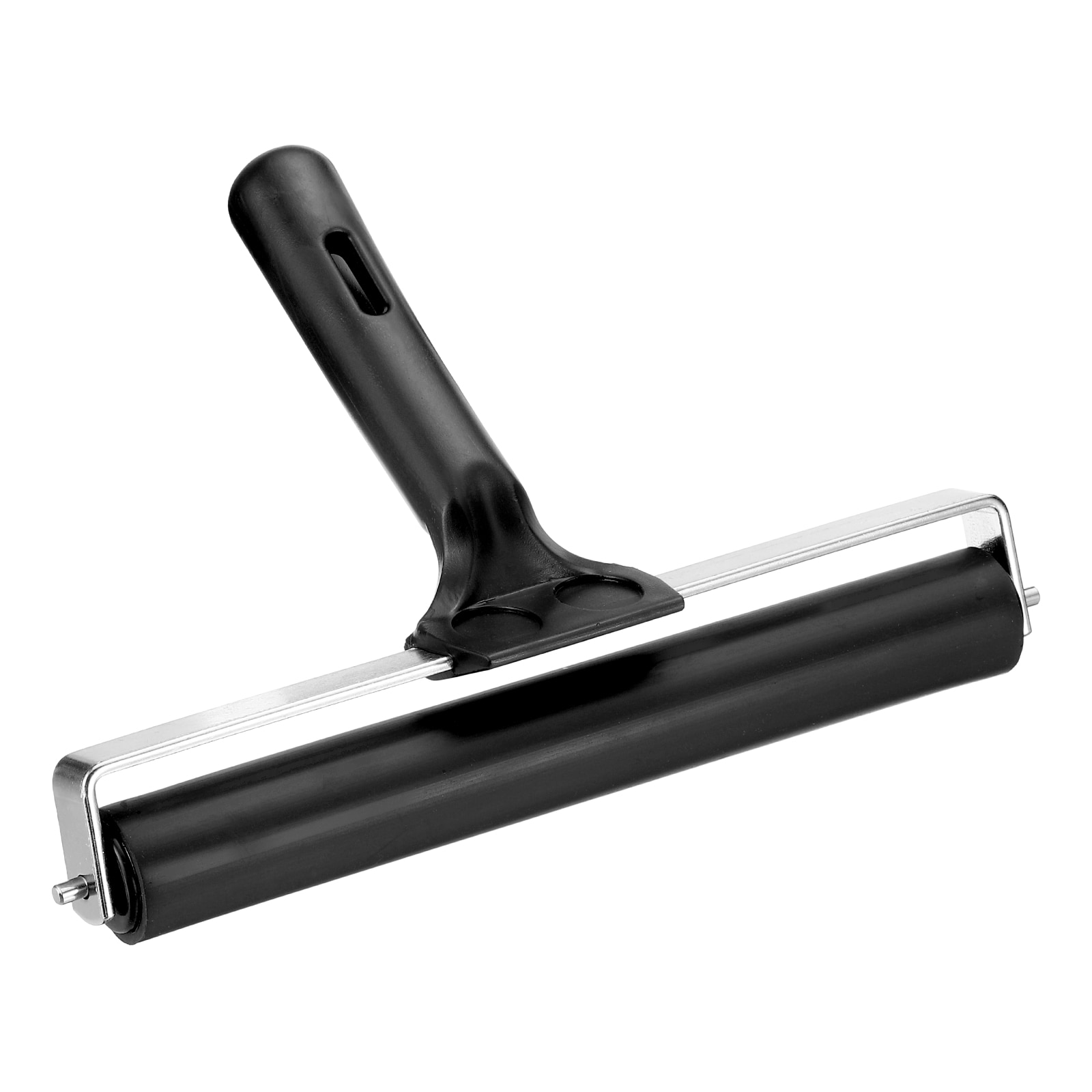 PATIKIL 8inch Rubber Roller Brayer Anti Skid Hard Rubber Roller Tools for Wallpaper Art Craft Printing Printmaking Ink Stamping Tape Construction Black #S26042101UX3670