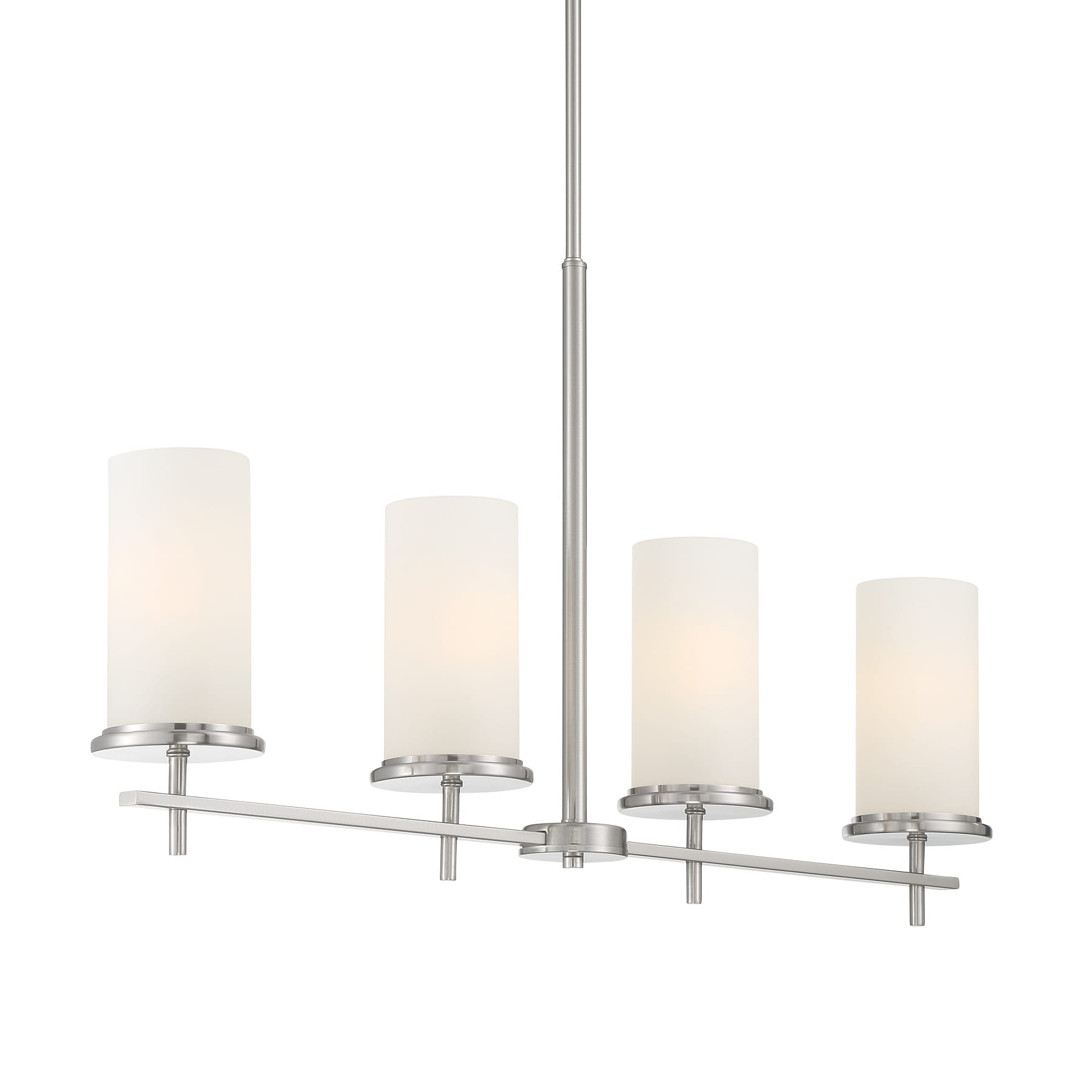 Minka Lavery 4097-84 Haisley 4 -Light Brushed Nickel Transitional For Use in Bedrooms, Dining Rooms, Foyers, Kitchens, Living Rooms Chandelier