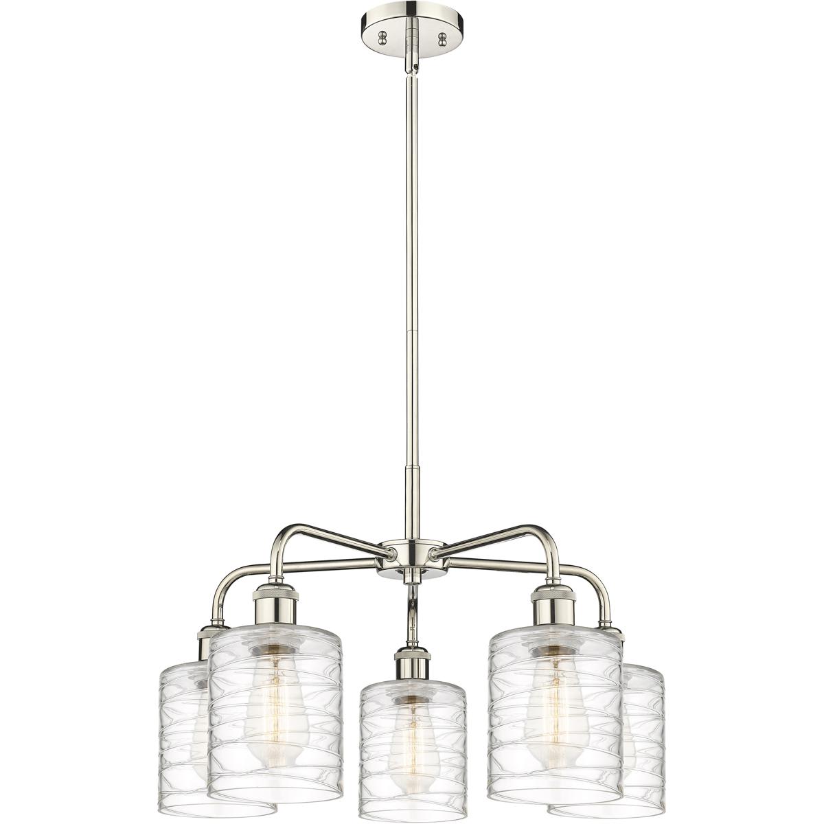 Innovations Lighting -  516-5CR-PN-G1113 Cobbleskill Chandelier Polished Nickel