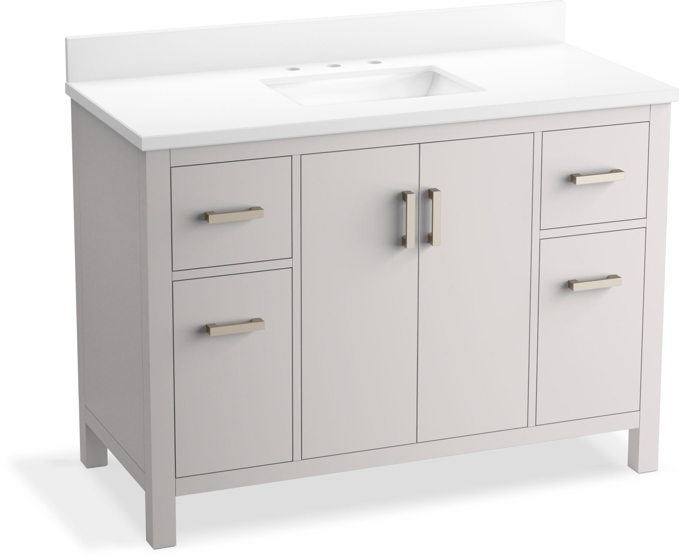 Kresla 48" Atmos Grey Freestanding Bathroom Vanity with Quartz Top