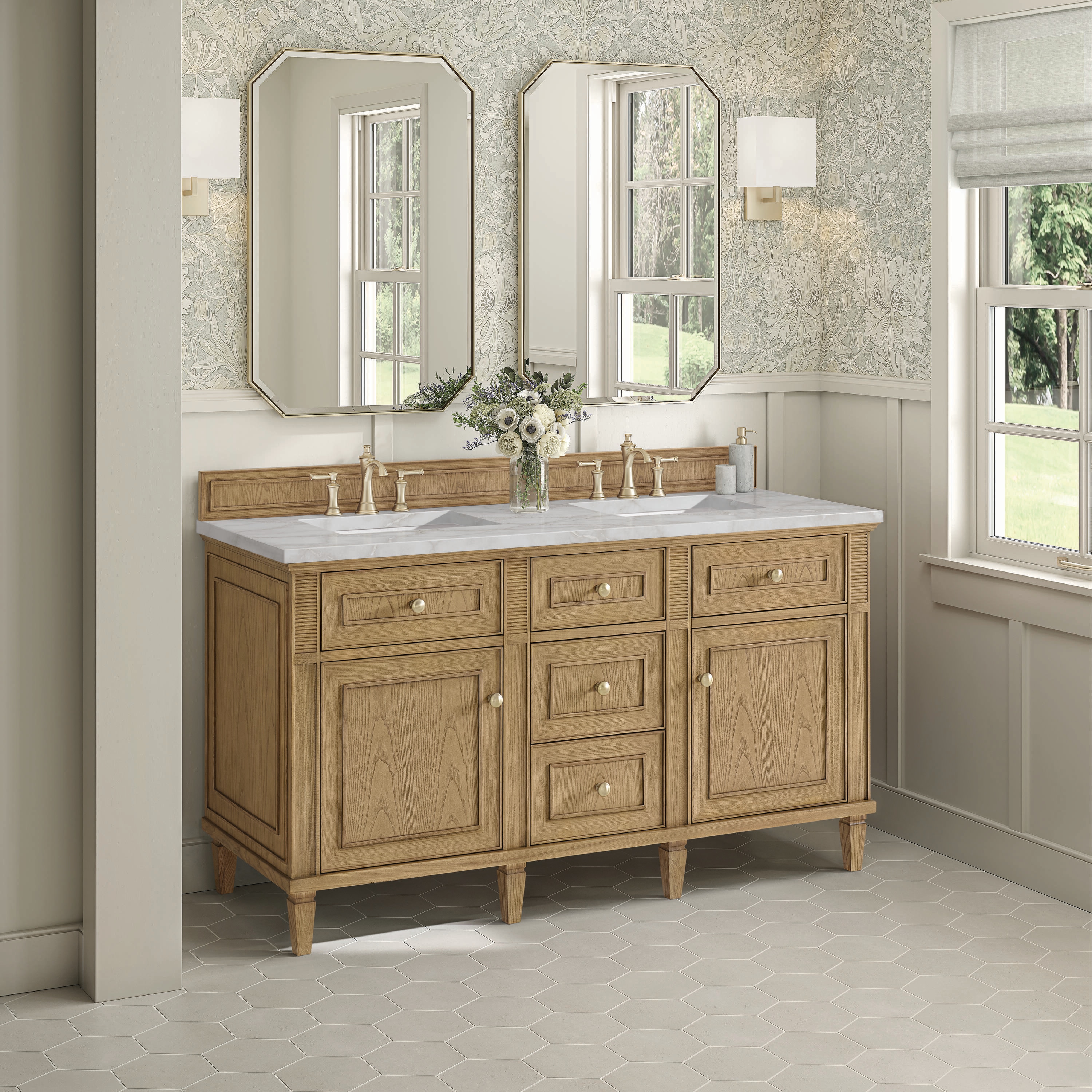 James Martin Vanities 424-V60D-LNO-3VSL Bath-Vanity-Combo - View #3