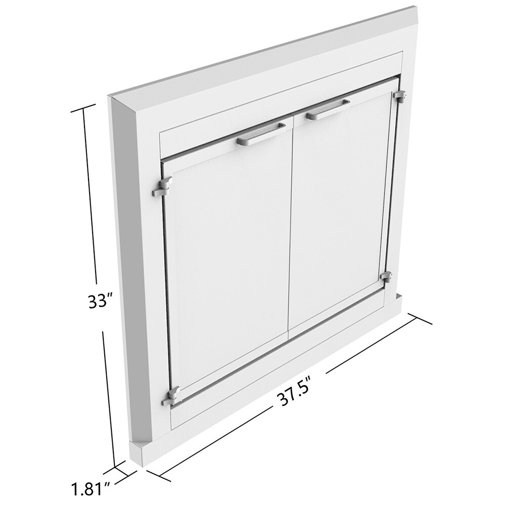 allen + roth FPDM104BLK Glass-Fireplace-Doors - View #9