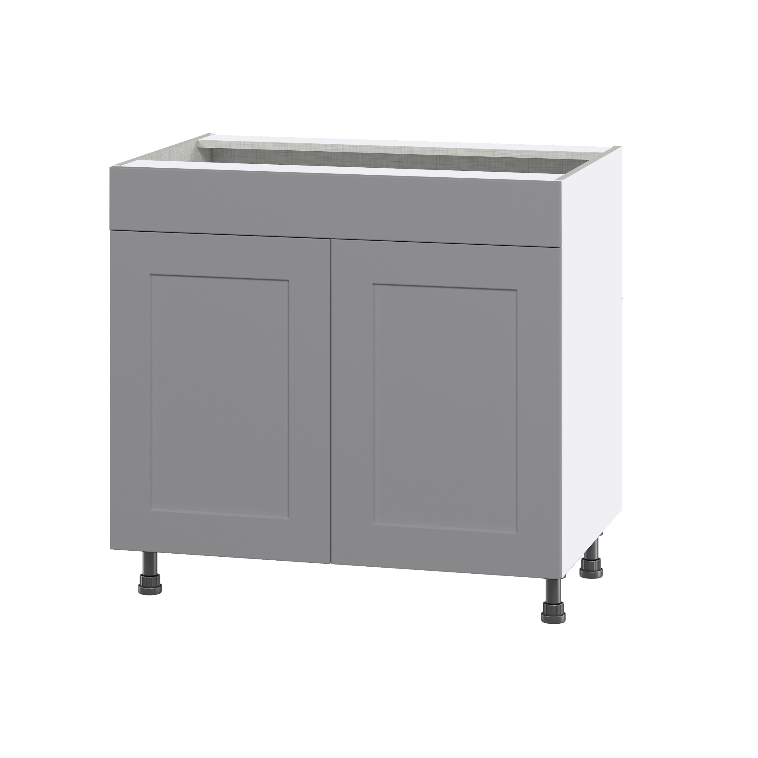 Hugo&Borg Beaumont 36-in W x 34.5-in H x 24-in D Slate Gray Base Fully Assembled Cabinet (Flat Panel Shaker Door Style)