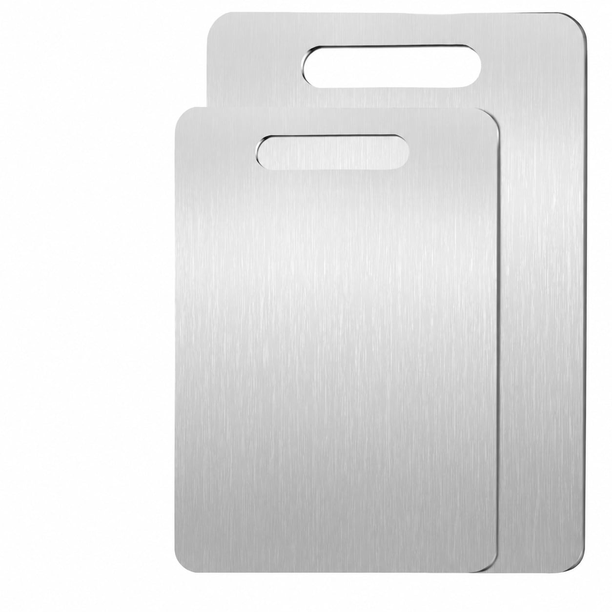 Aoibox  2 Pack Titanium Cutting Boards Double Sided Food Grade M and L Sizes Knife Friendly for Meats Fruits