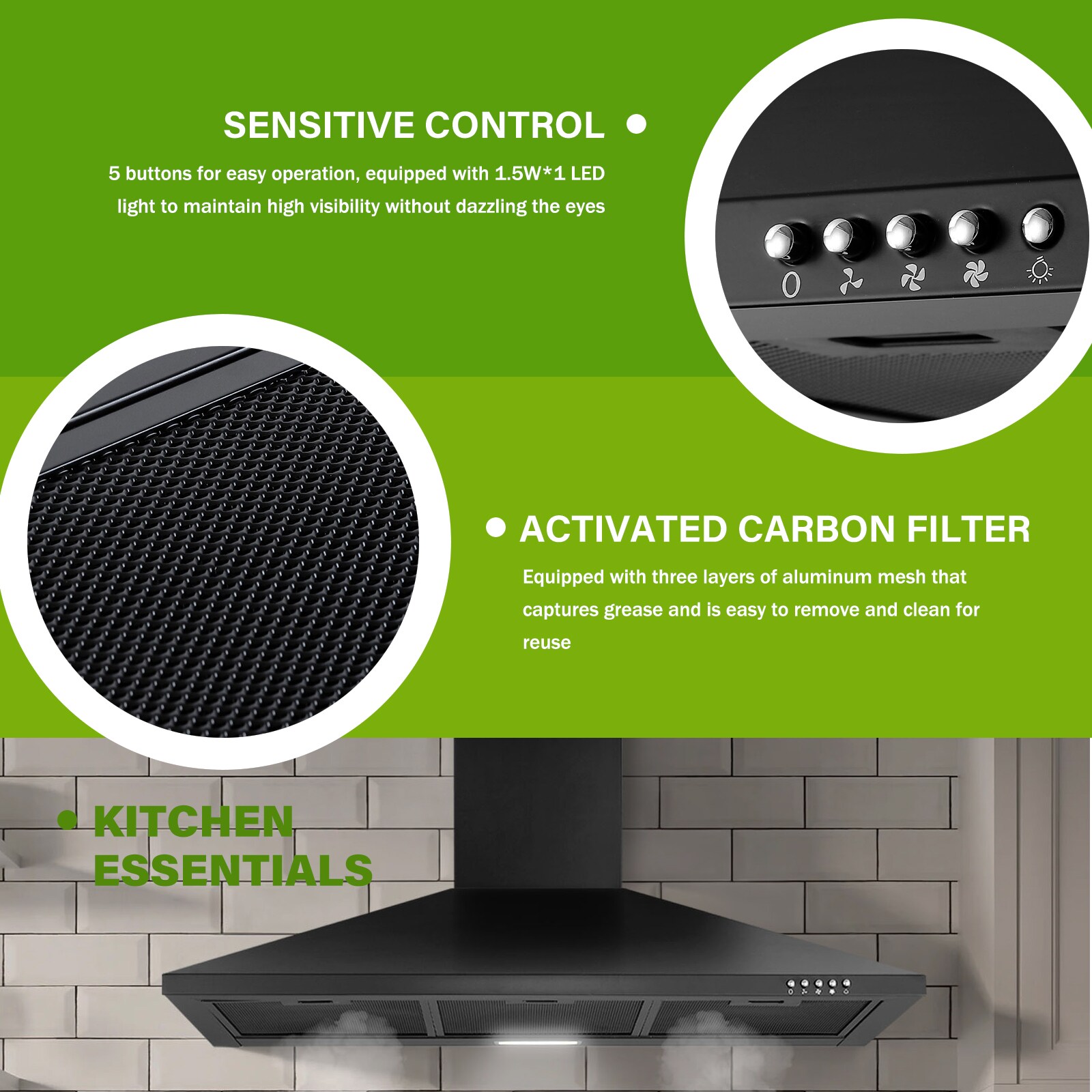 Maocao Hoom JL-CT-36450BK Wall-Mounted-Range-Hoods - View #9