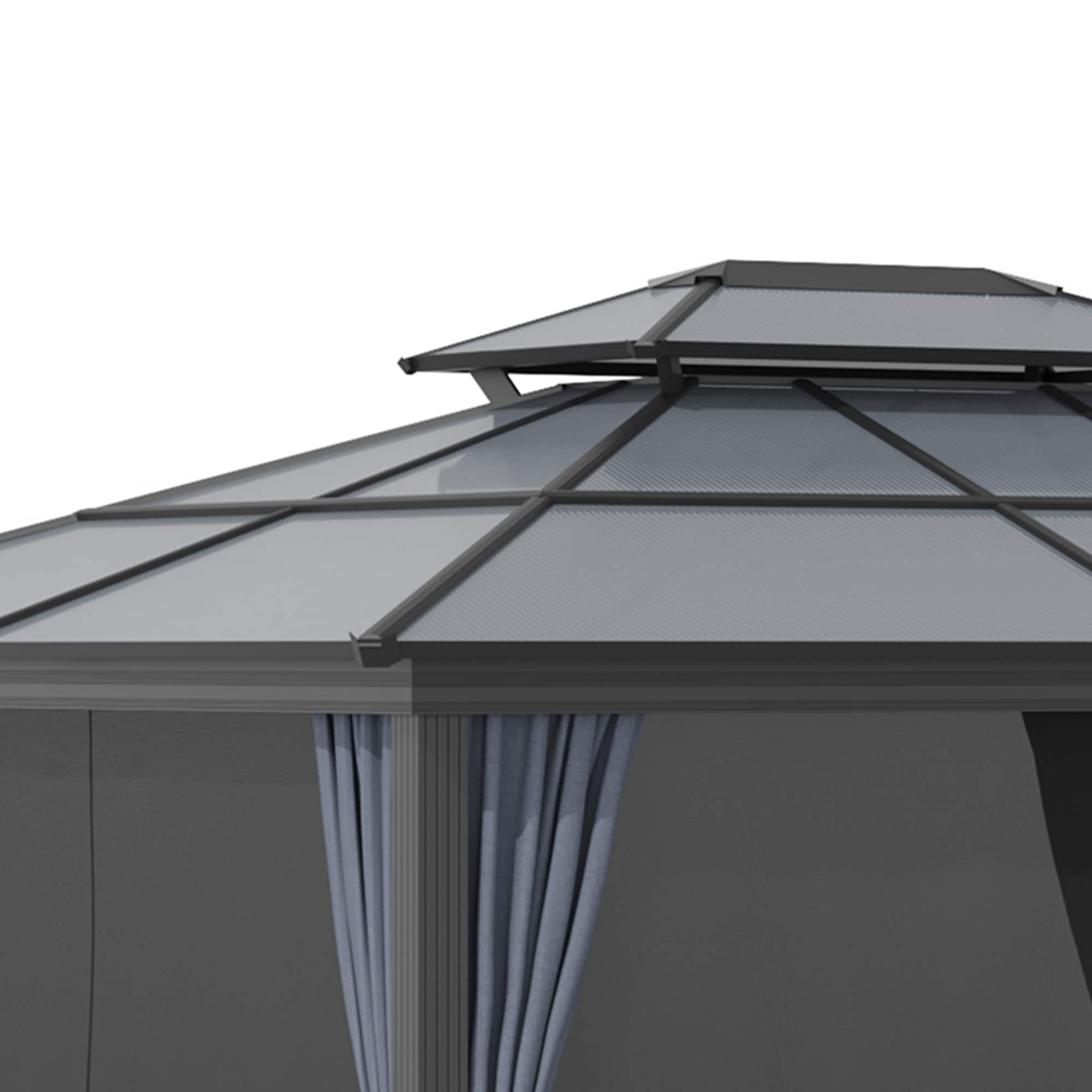 Outsunny 84C-215V01BK Wood-Resin-Gazebos - View #8