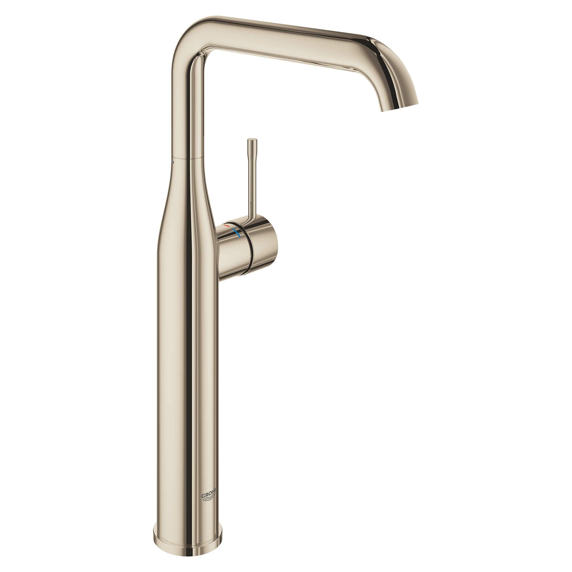 GROHE 23538BEA Essence New Polished Nickel Single hole 1-handle WaterSense Swivel Residential Handle Bathroom Sink Faucet with Drain