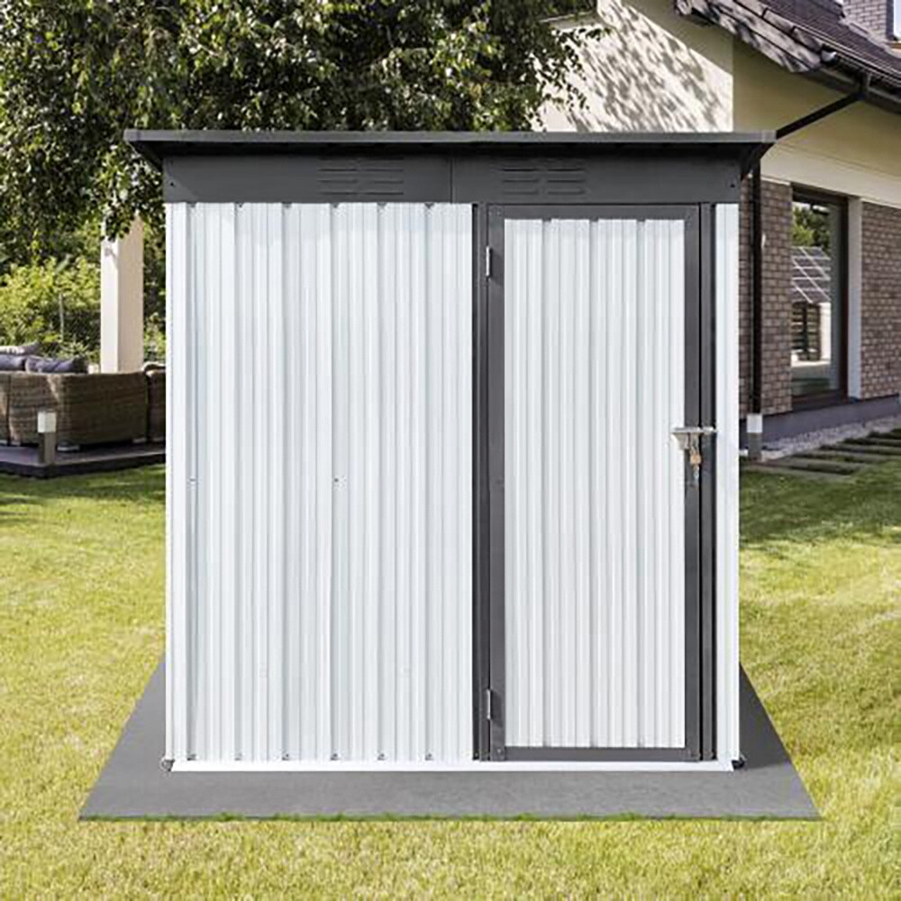 Fun Orange 3-ft x 5-ft Galvanized Steel Storage Shed at Lowes.com