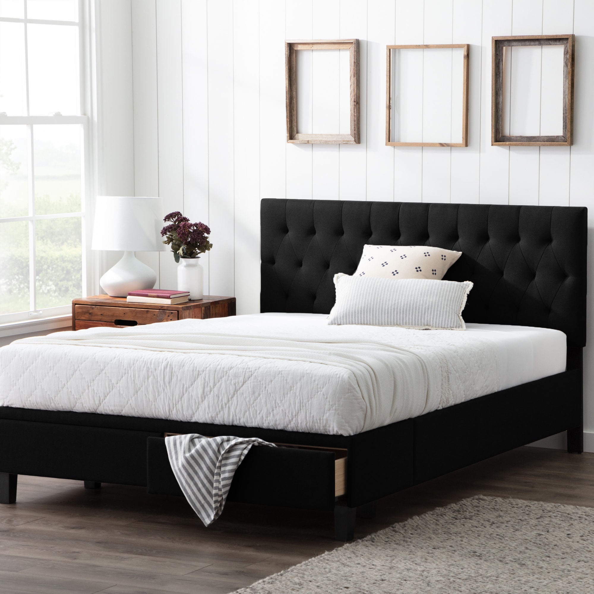 Brookside Anna Black California King, California King Bed Frame With Storage Drawers