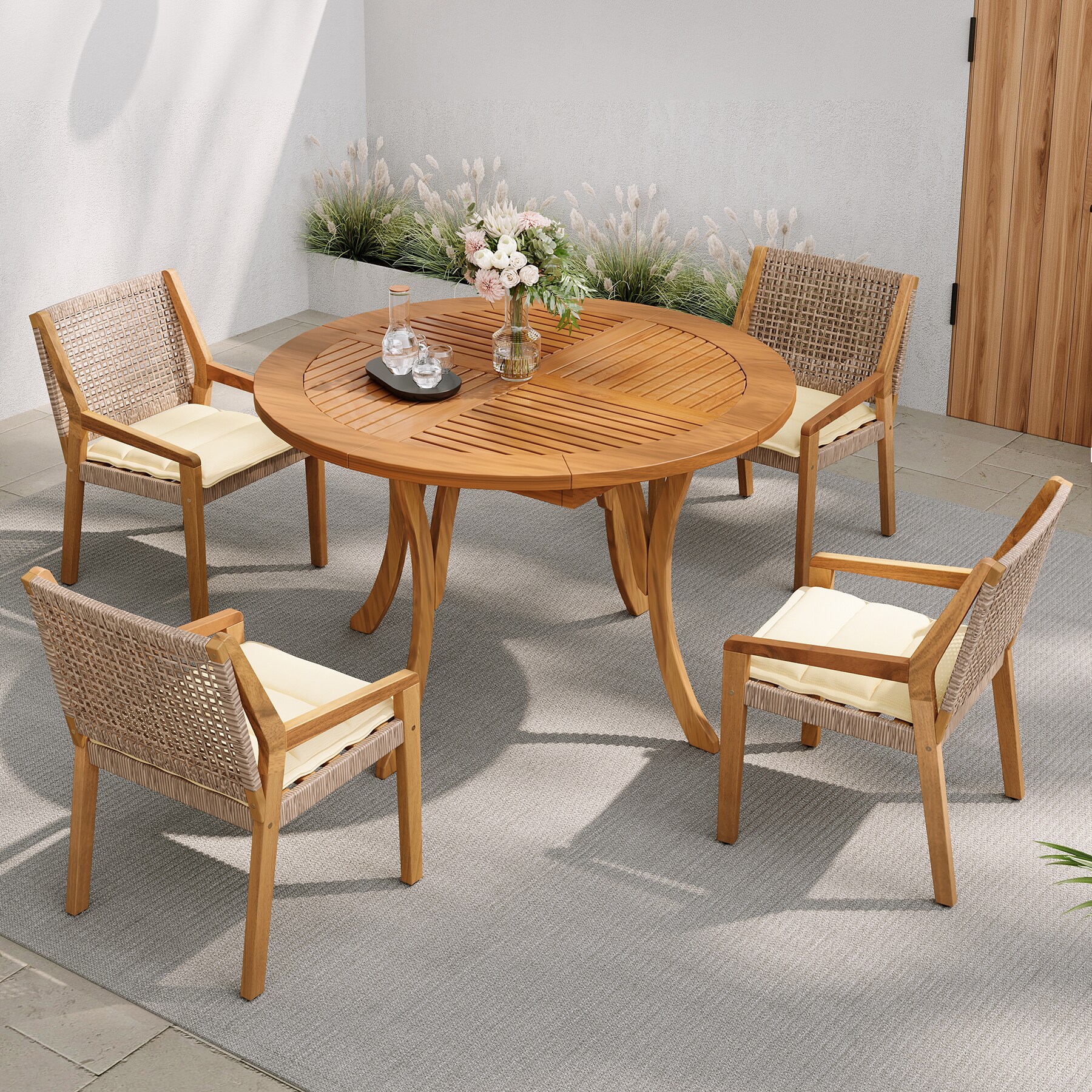 SINOFURN SYA010492GY Patio-Dining-Sets - View #2